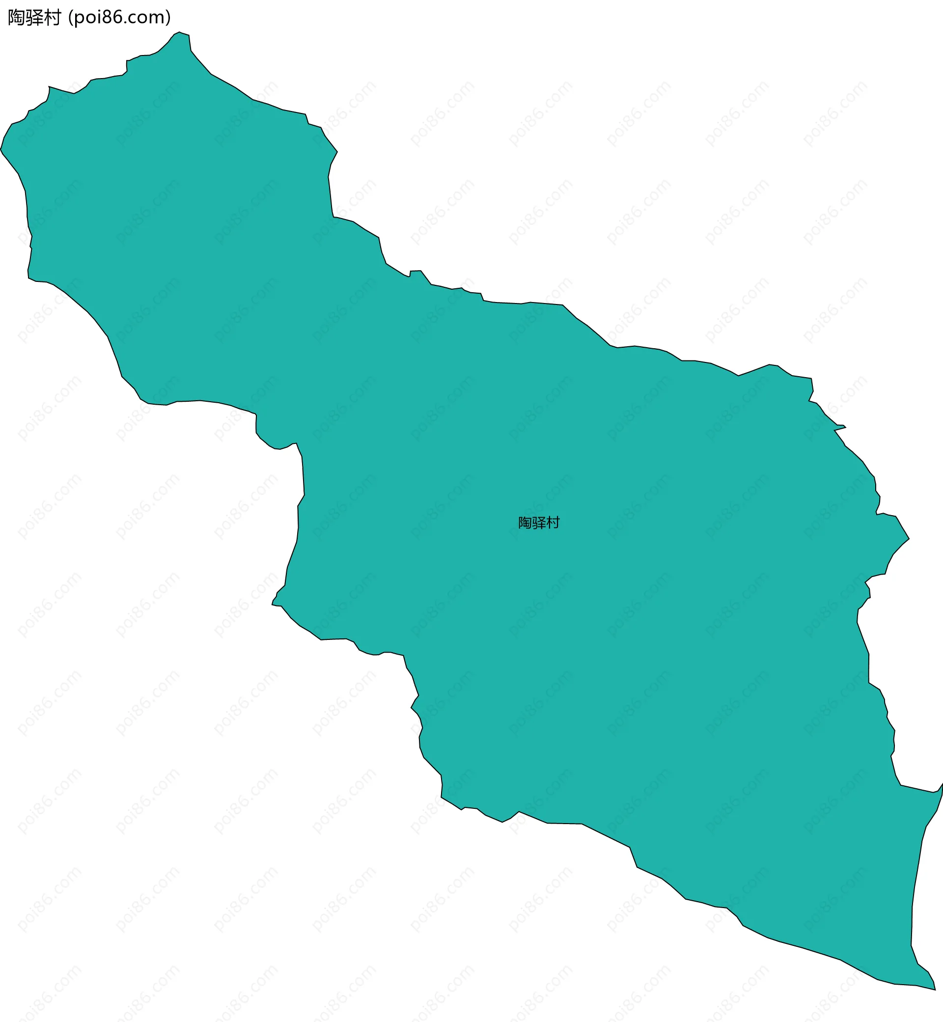 陶驿村边界地图