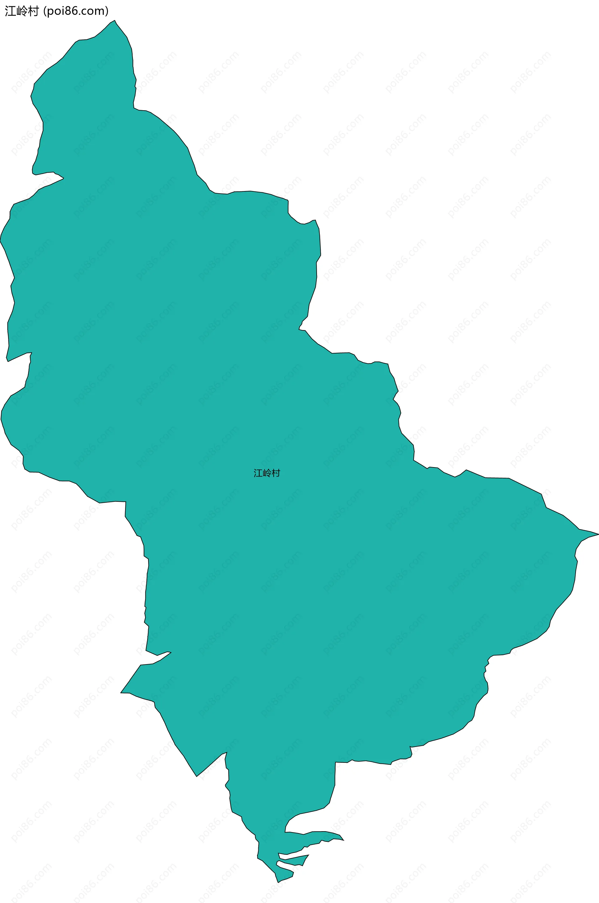 江岭村边界地图