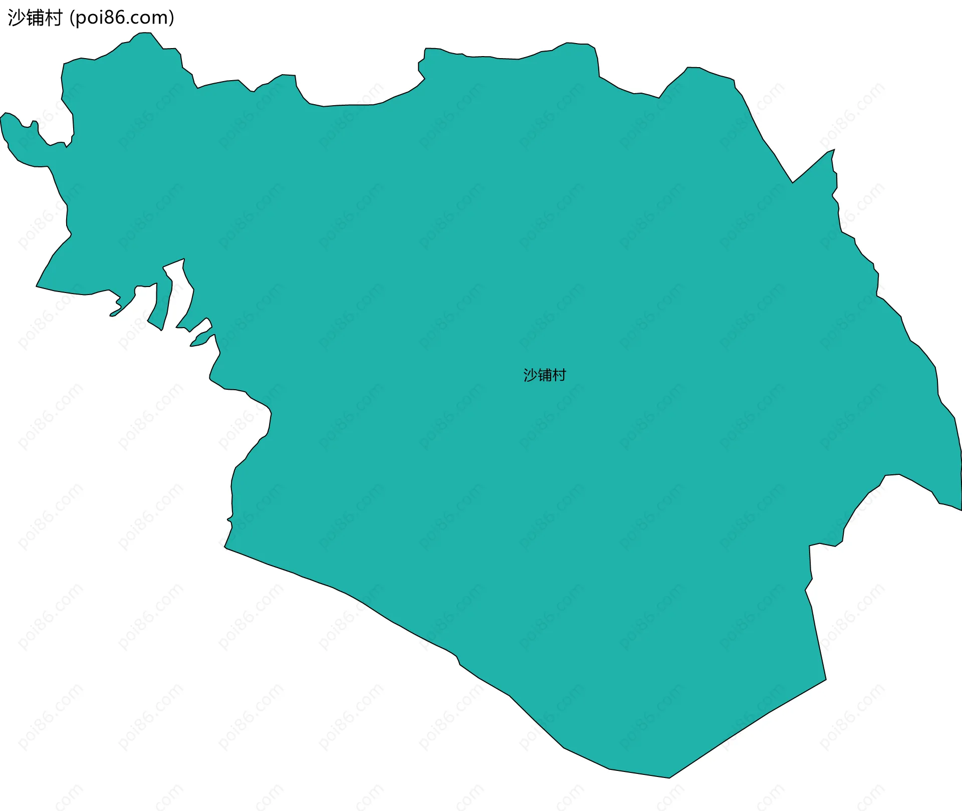沙铺村边界地图