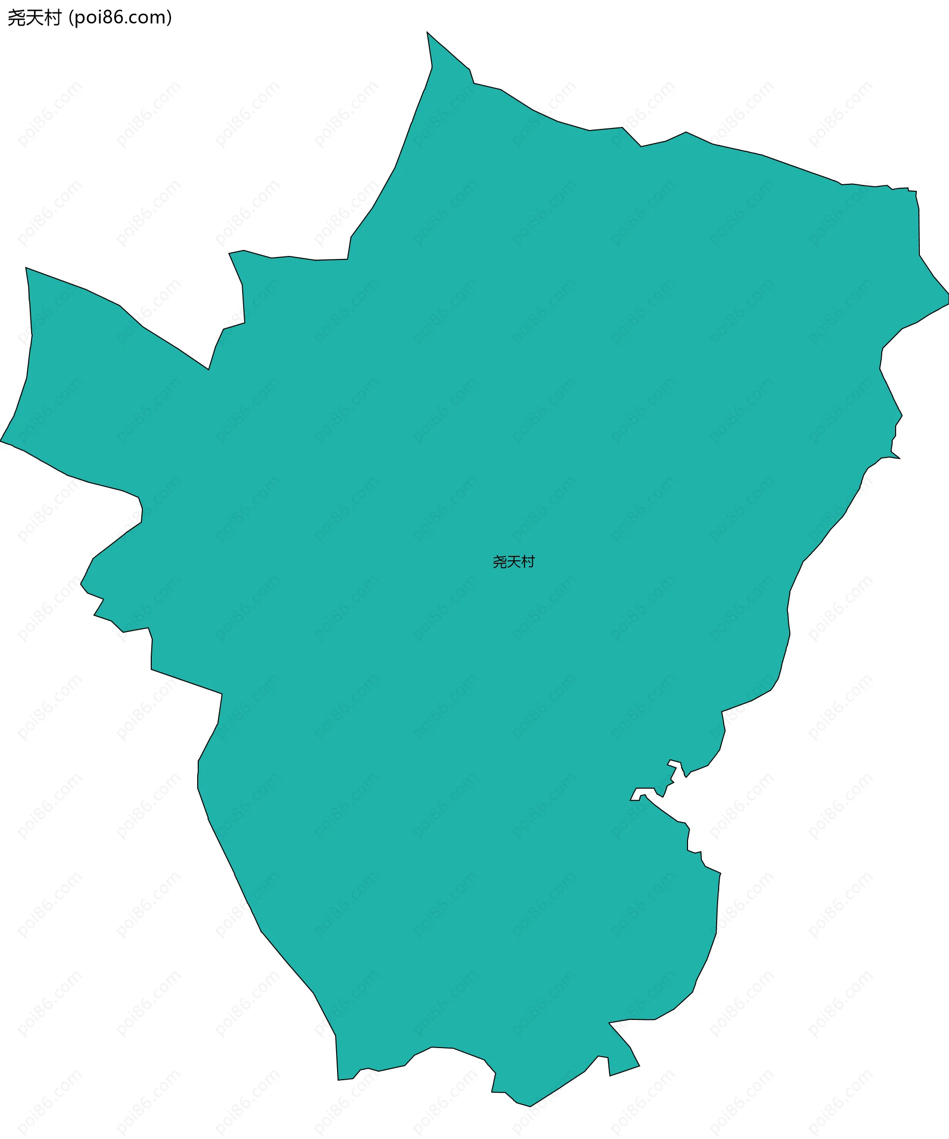 尧天村边界地图