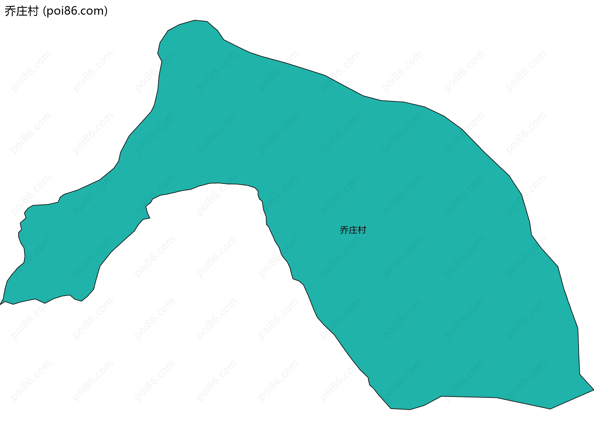乔庄村边界地图