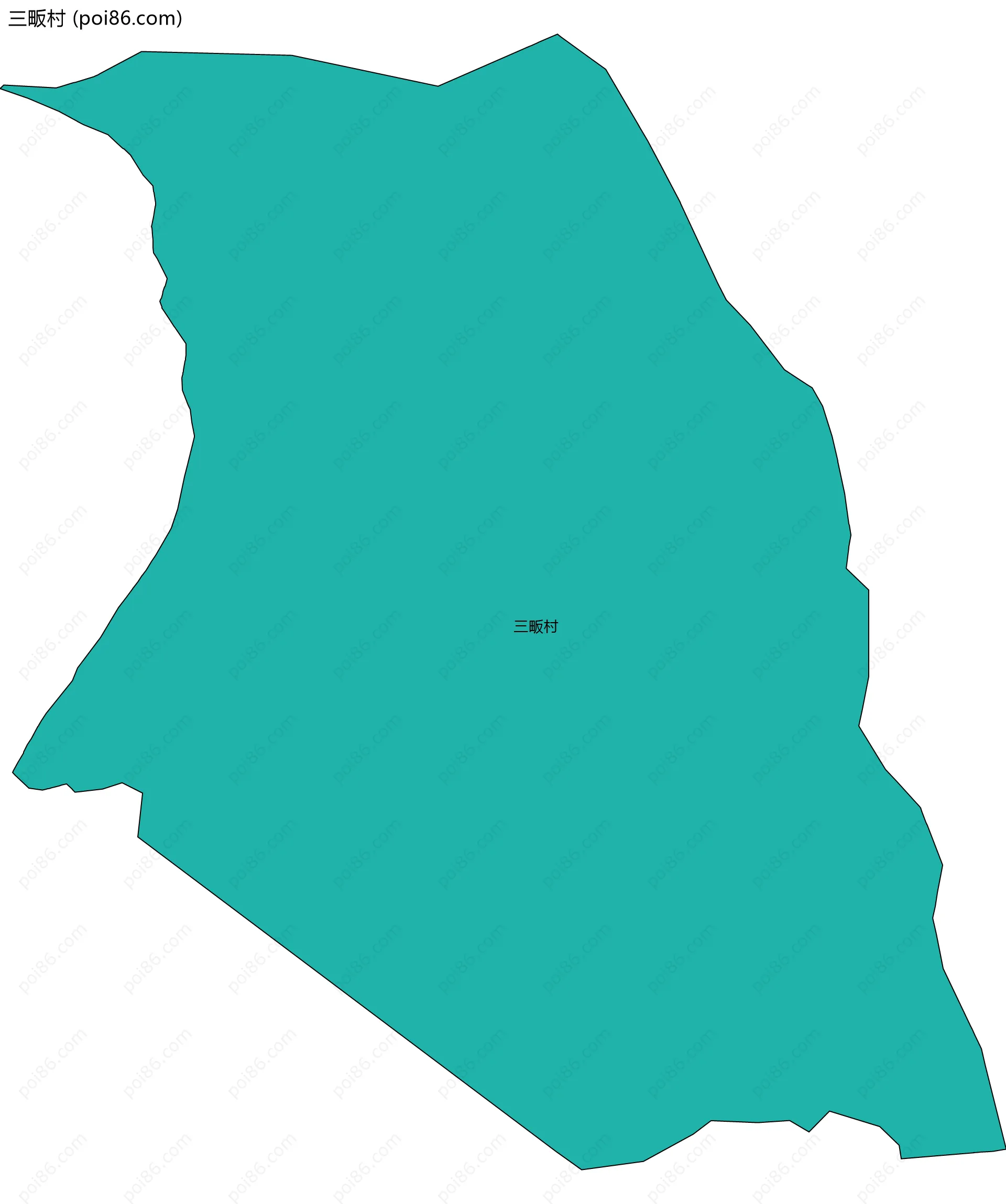 三畈村边界地图