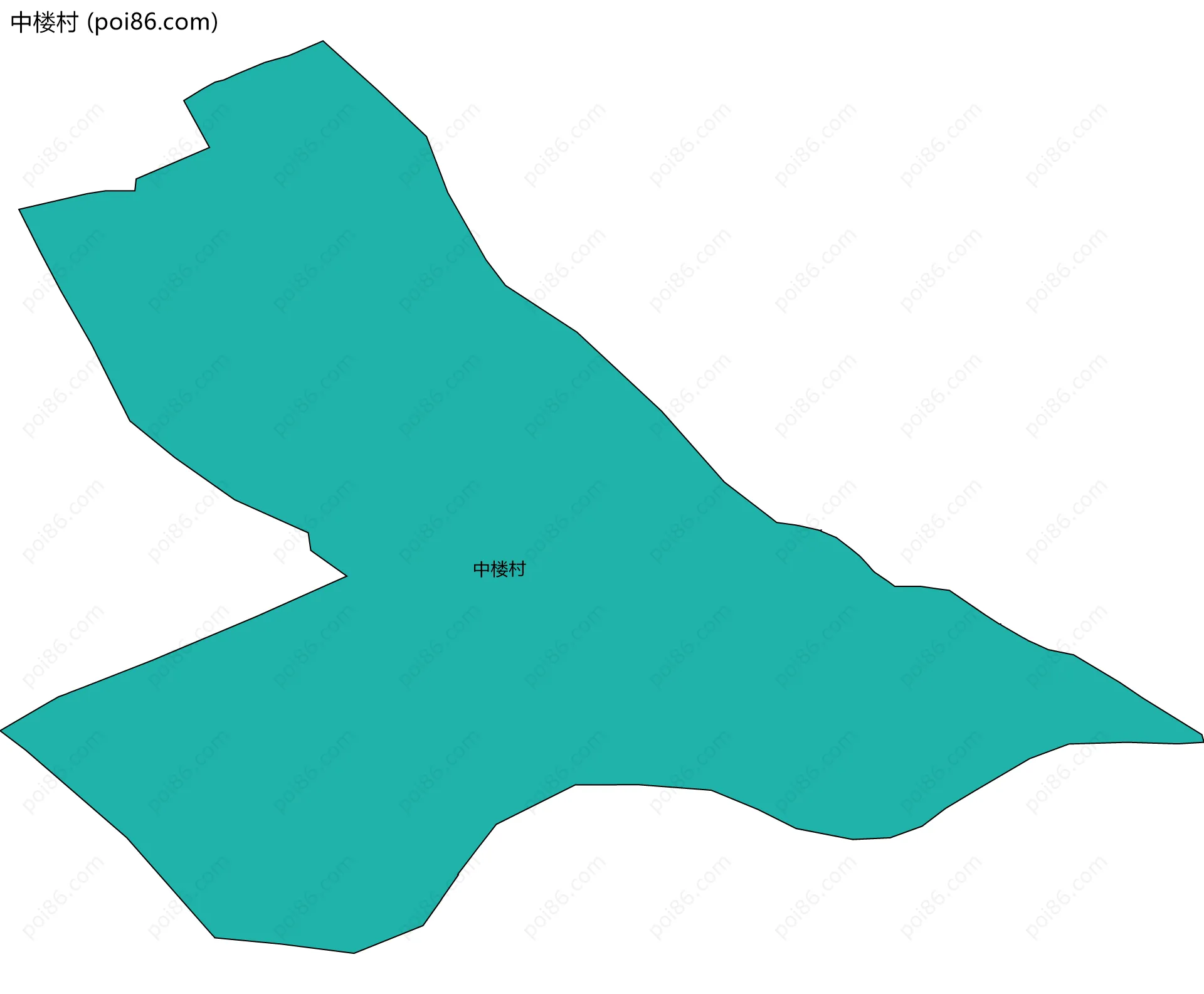 中楼村边界地图
