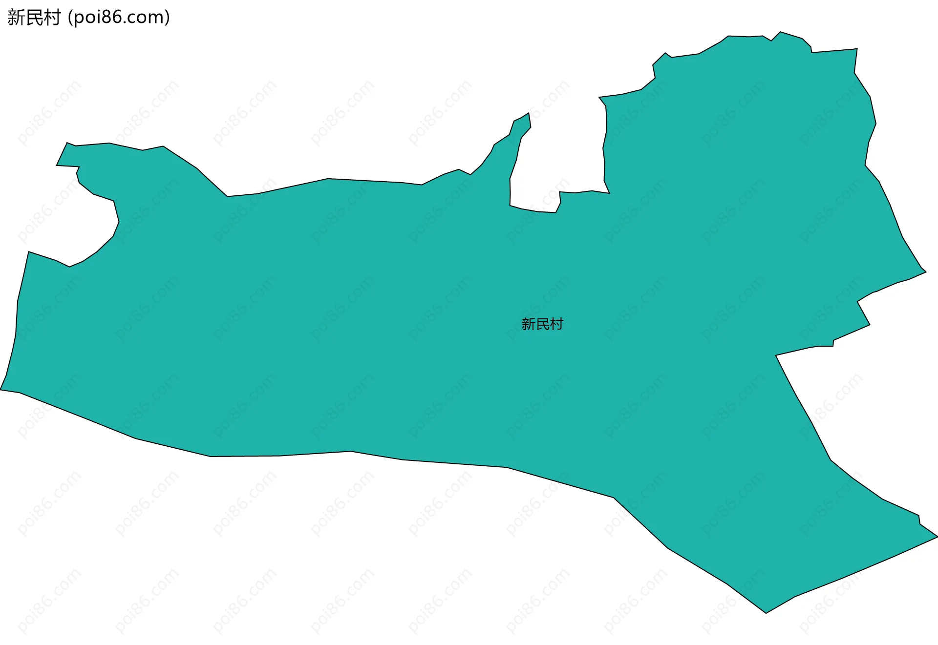 新民村边界地图