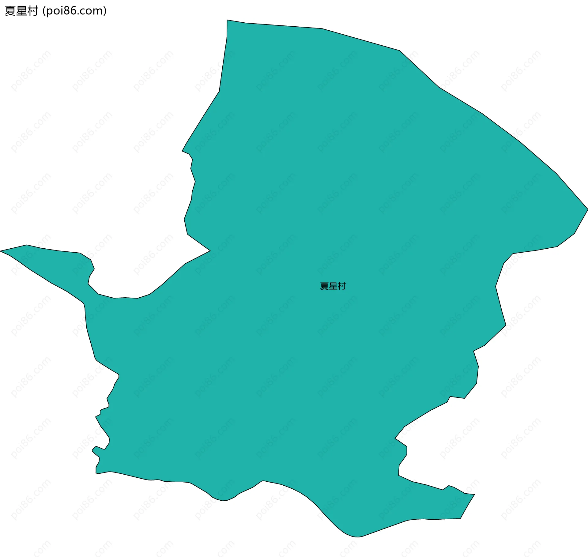 夏星村边界地图