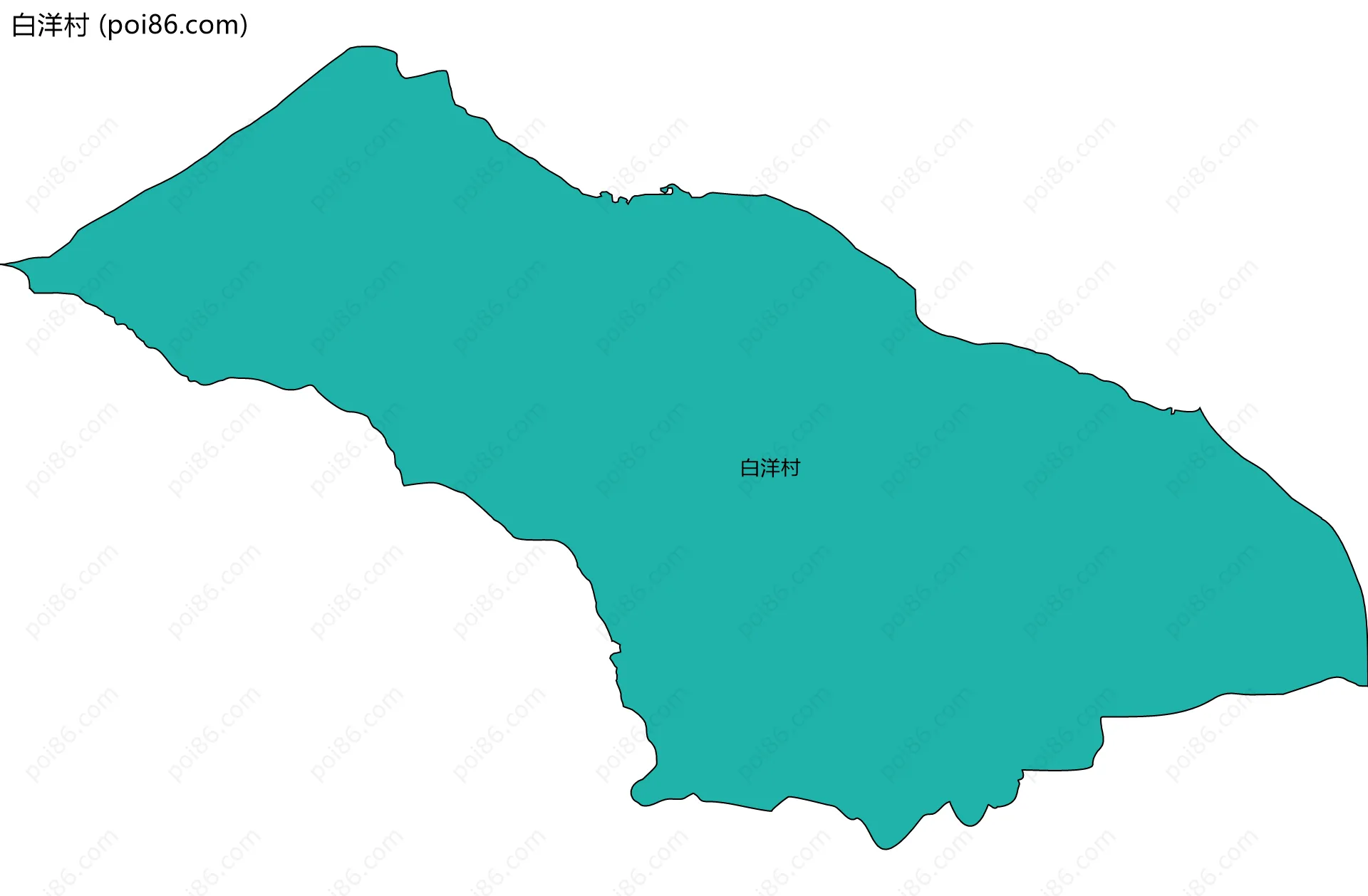 白洋村边界地图