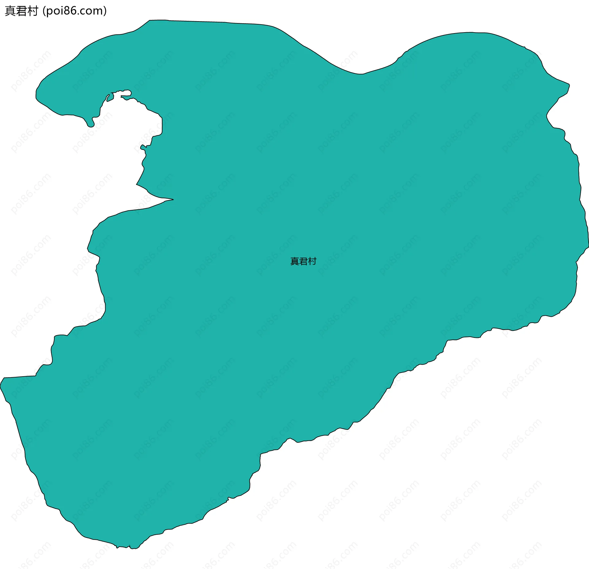 真君村边界地图