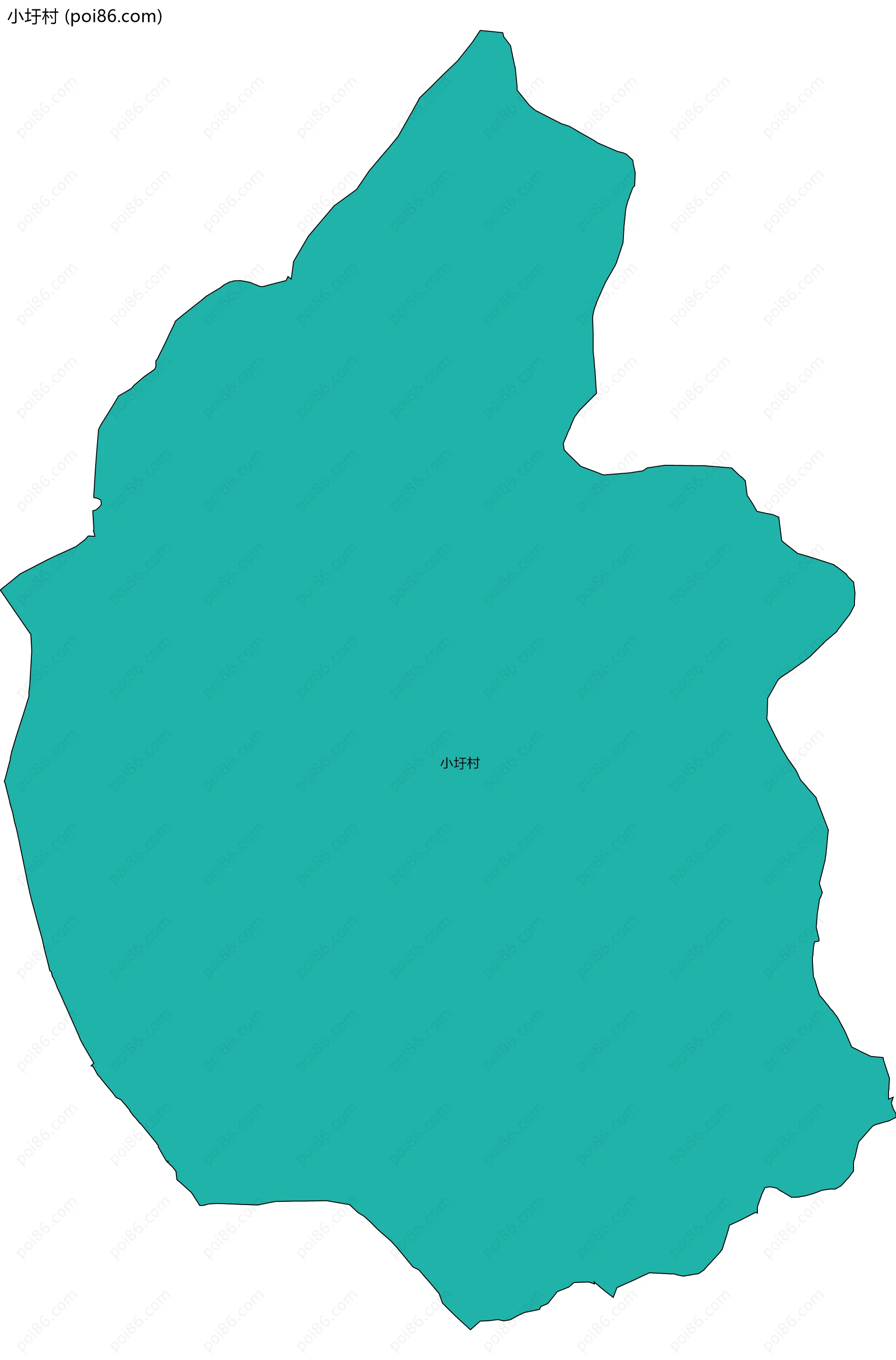 小圩村边界地图