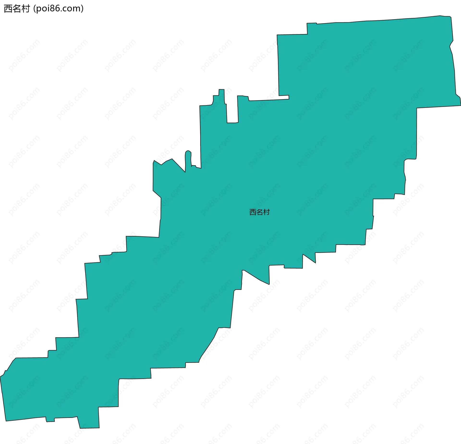 西名村边界地图