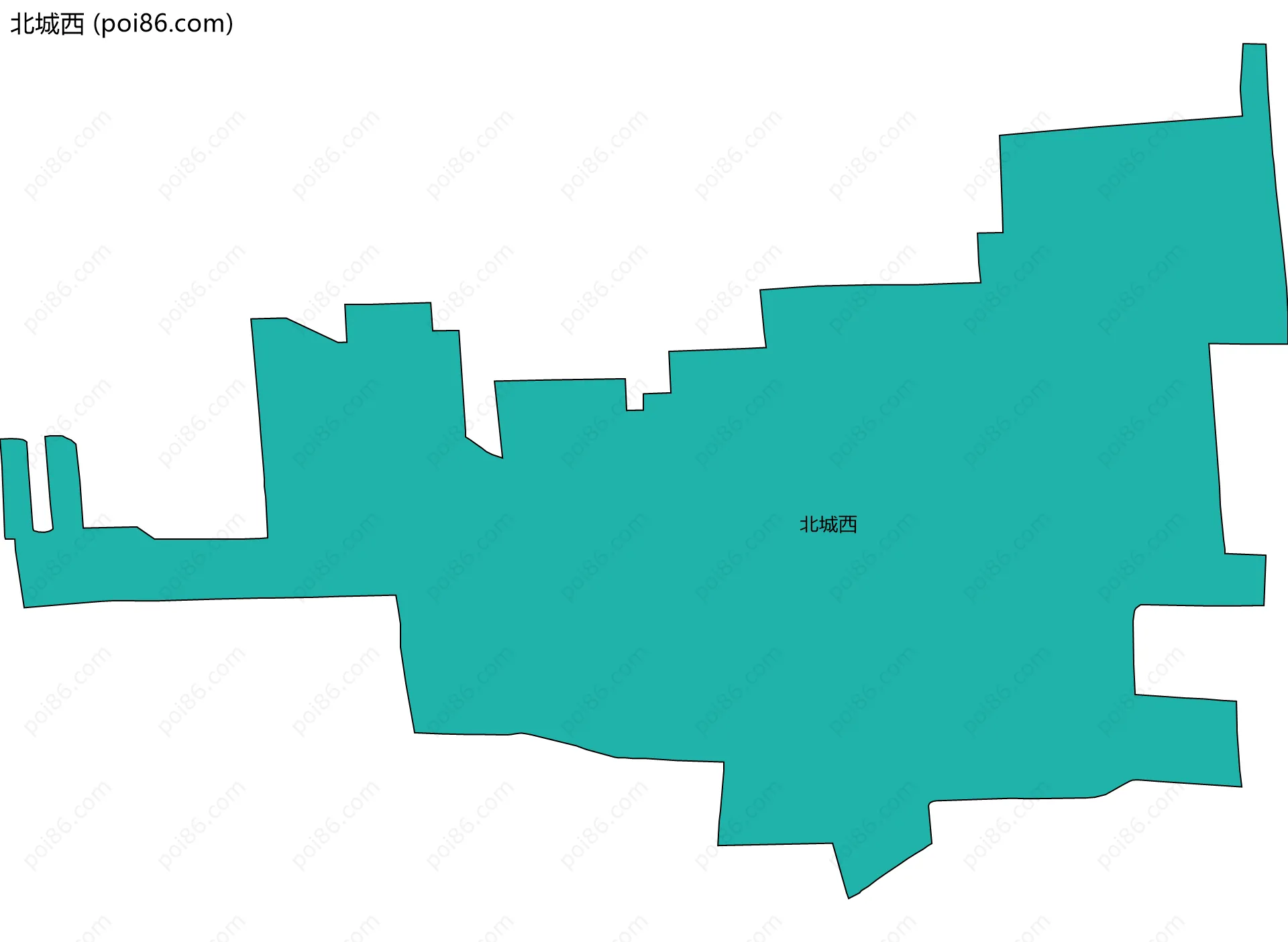 北城西边界地图