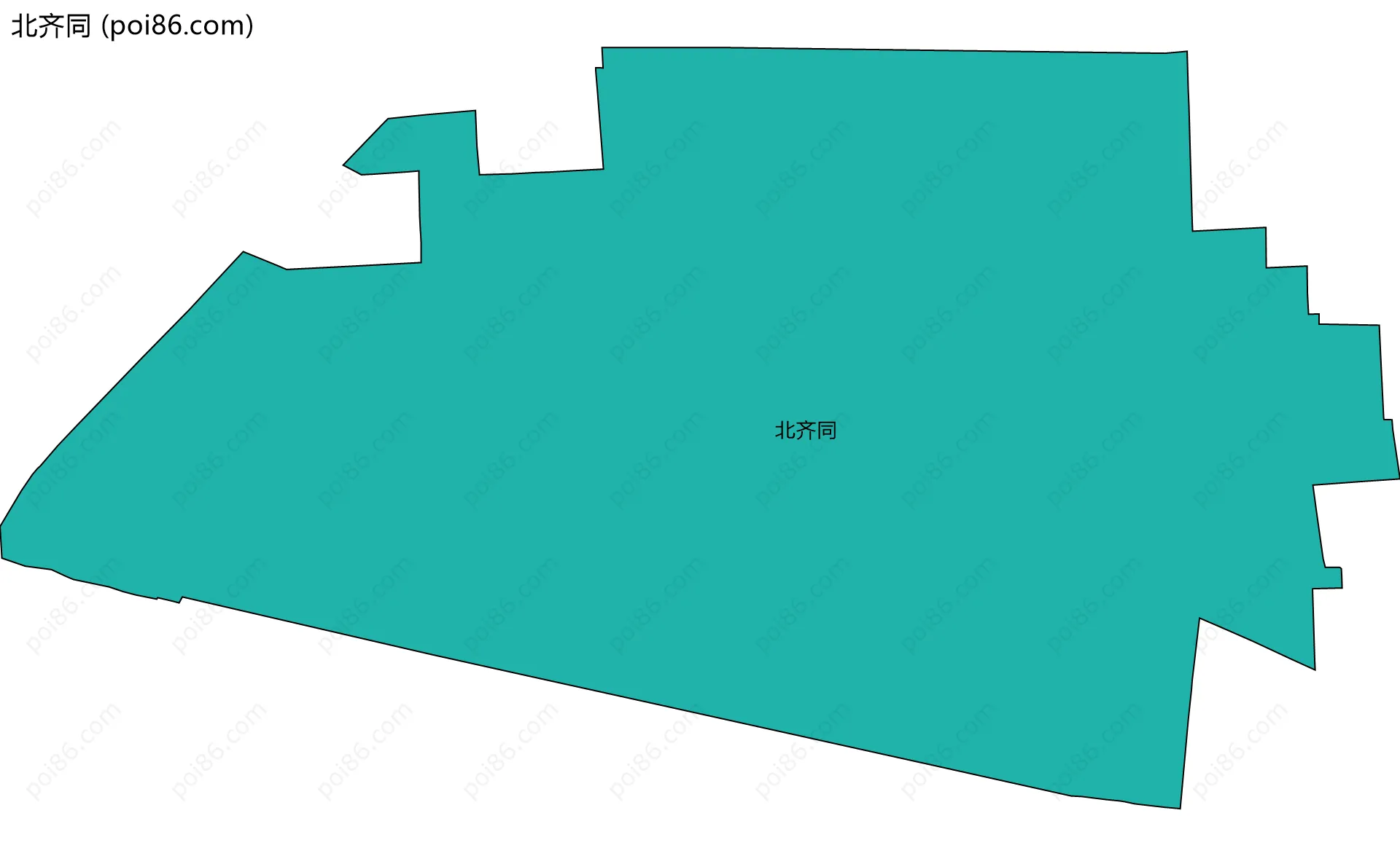 北齐同边界地图