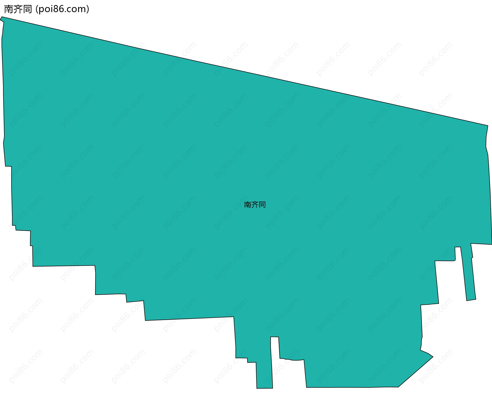 南齐同边界地图