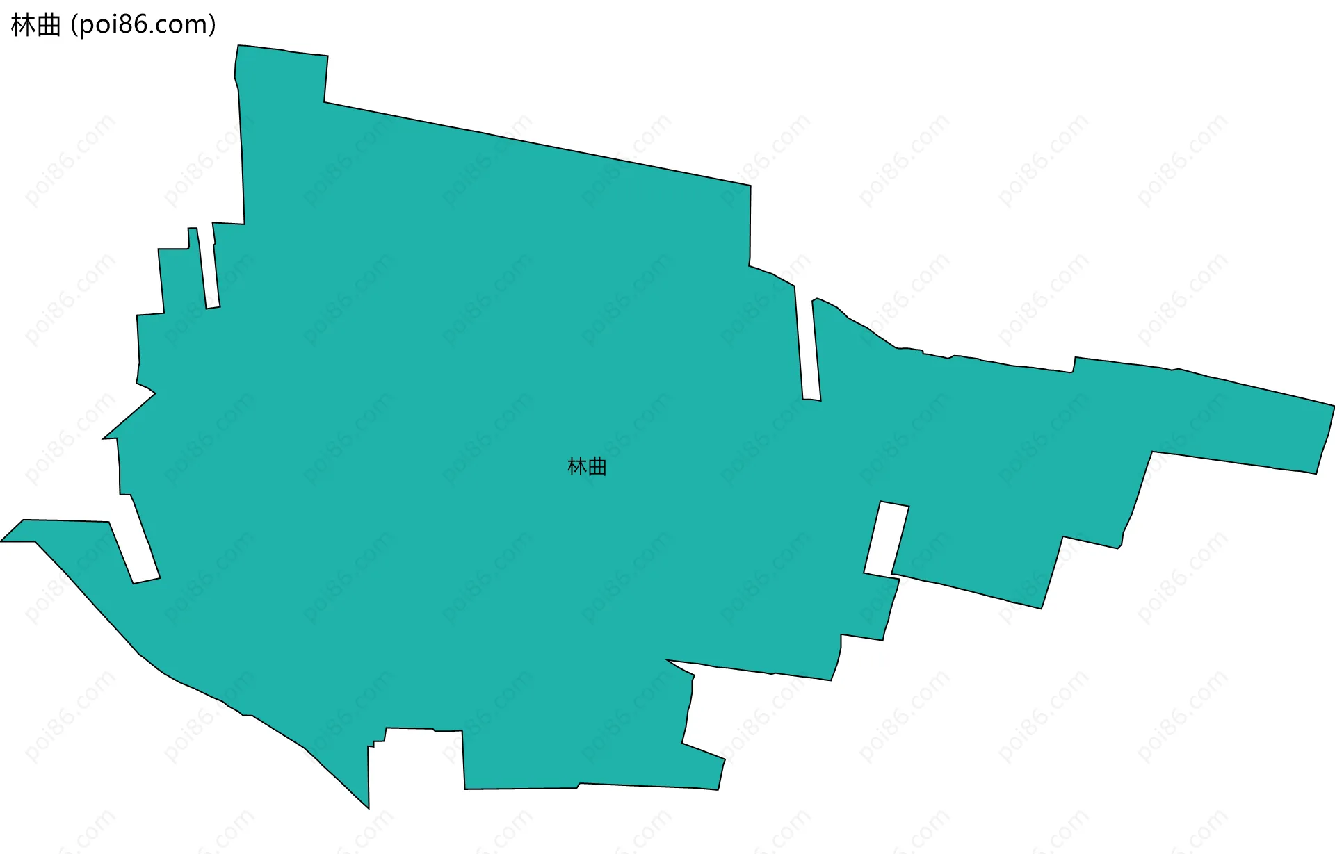 林曲边界地图