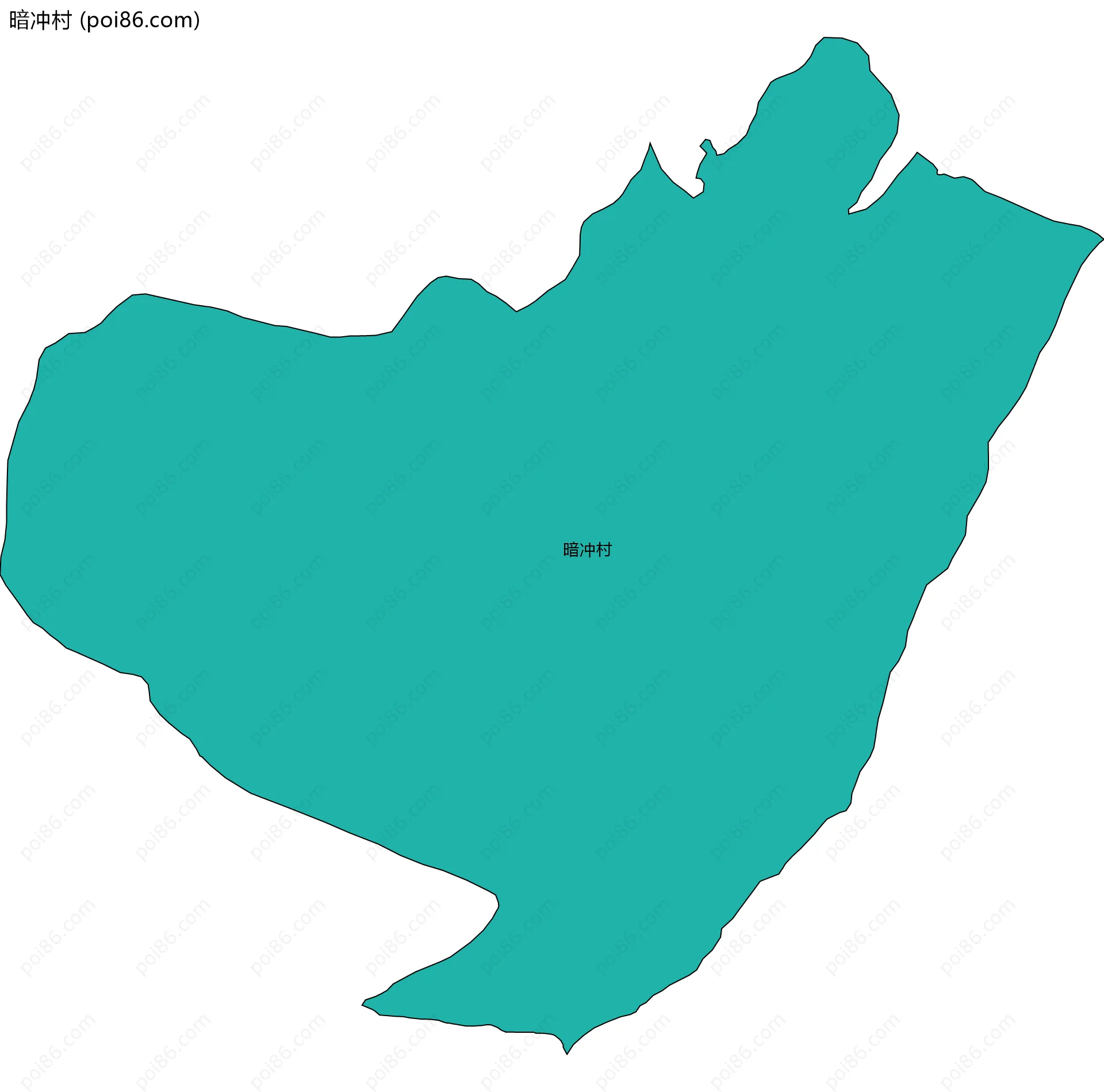 暗冲村边界地图