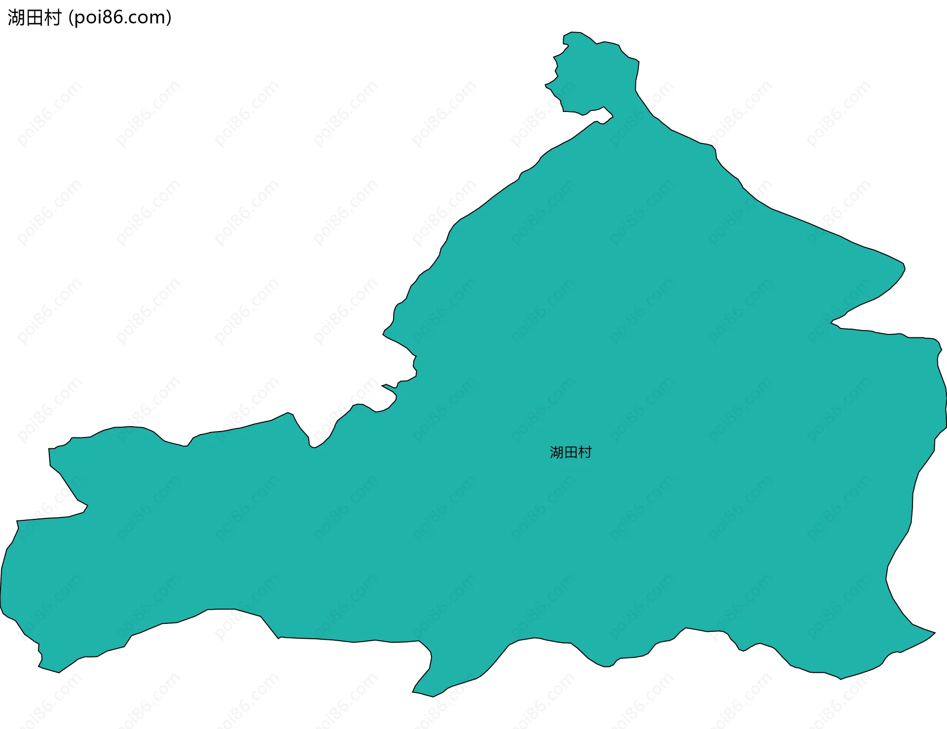 湖田村边界地图