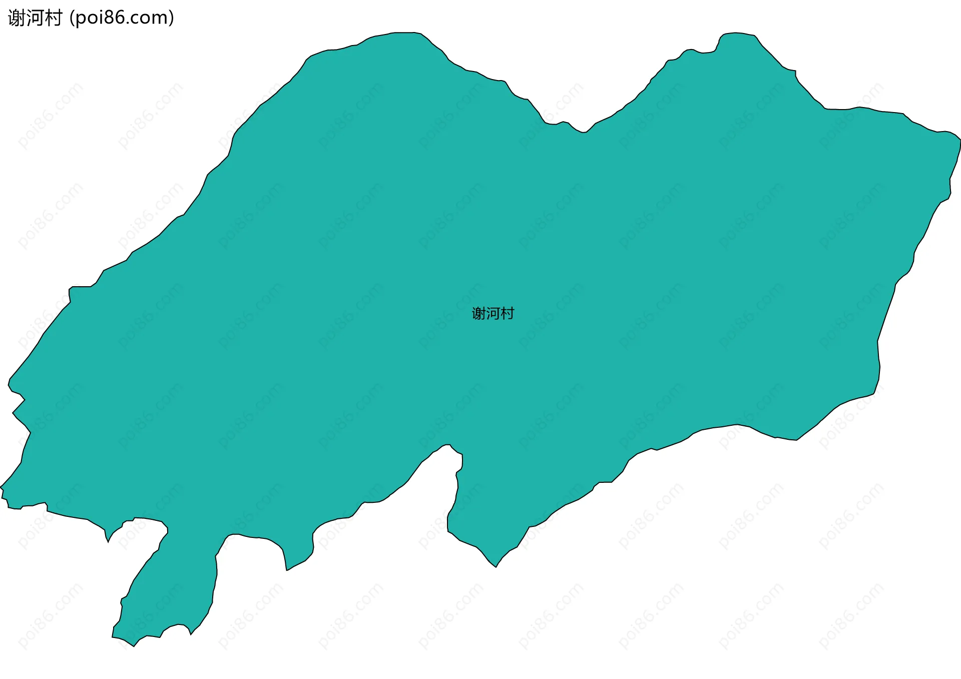 谢河村边界地图