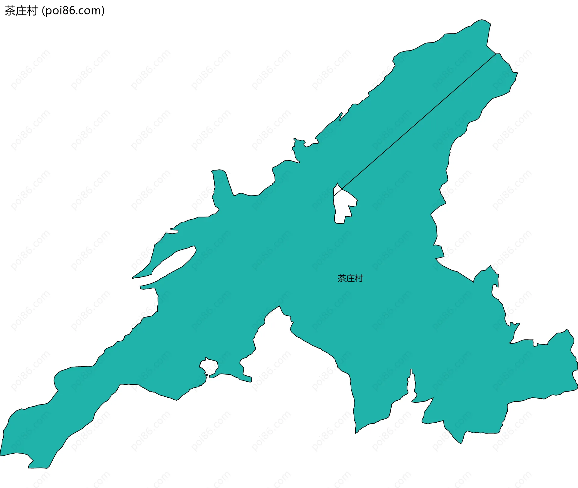 茶庄村边界地图