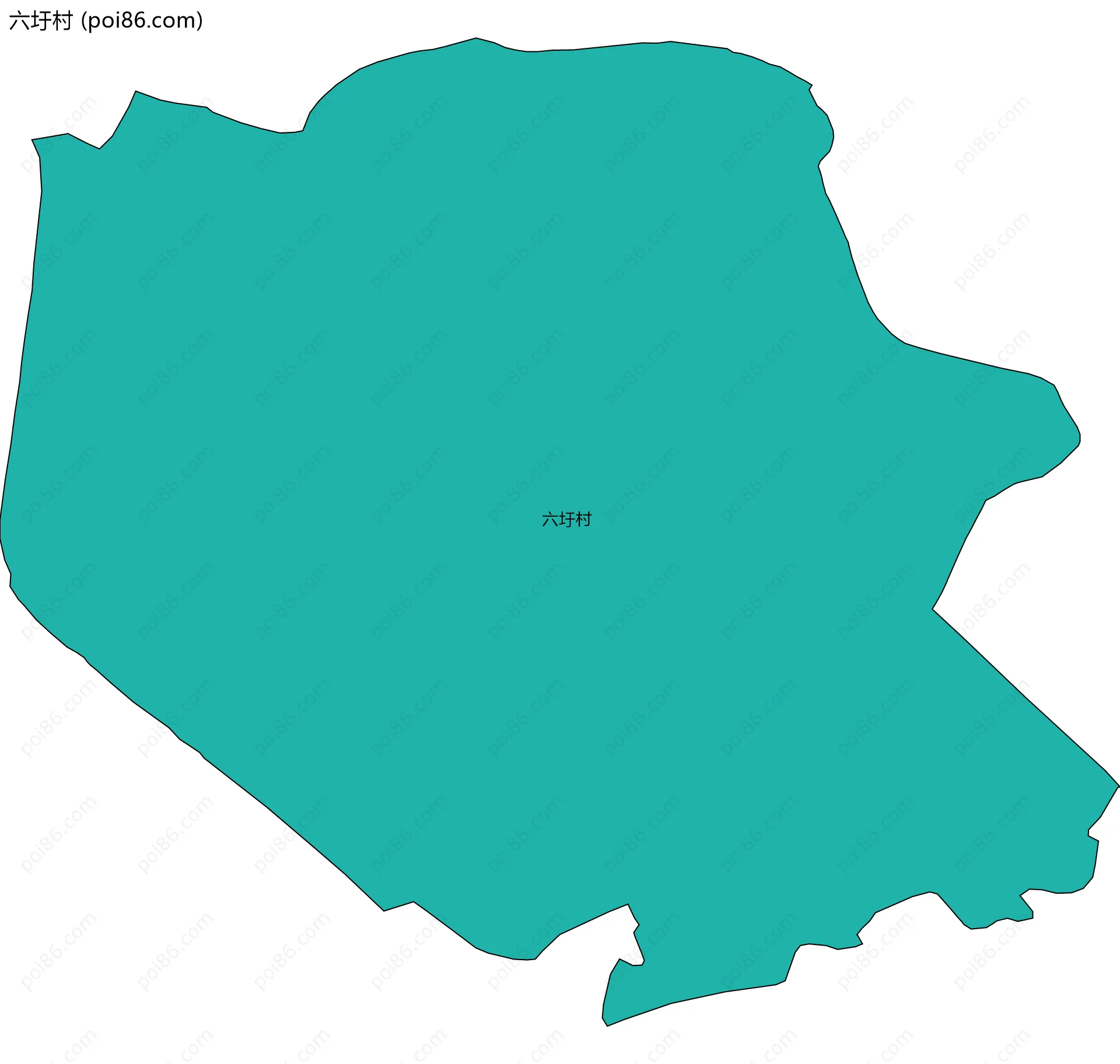 六圩村边界地图