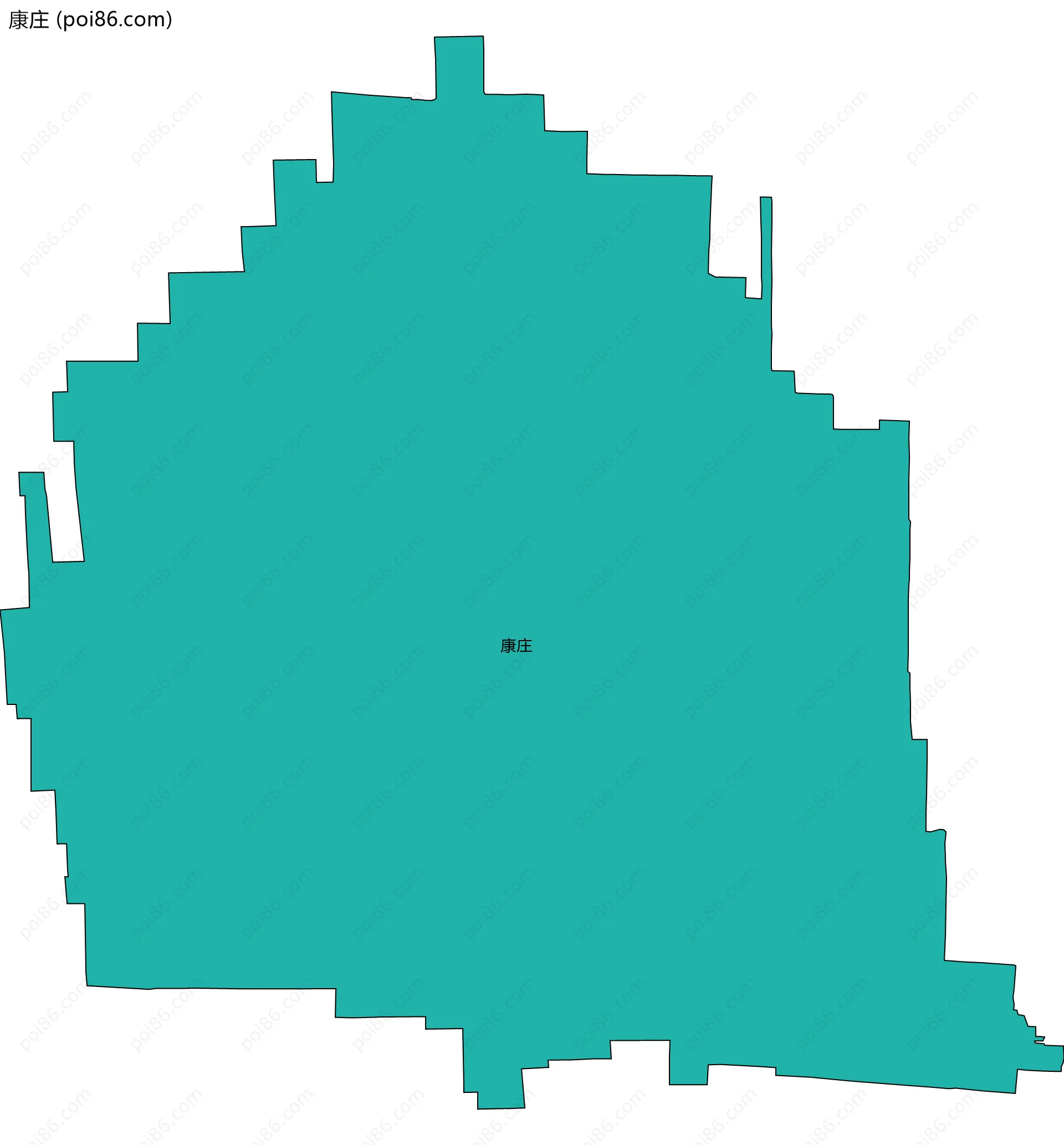康庄边界地图