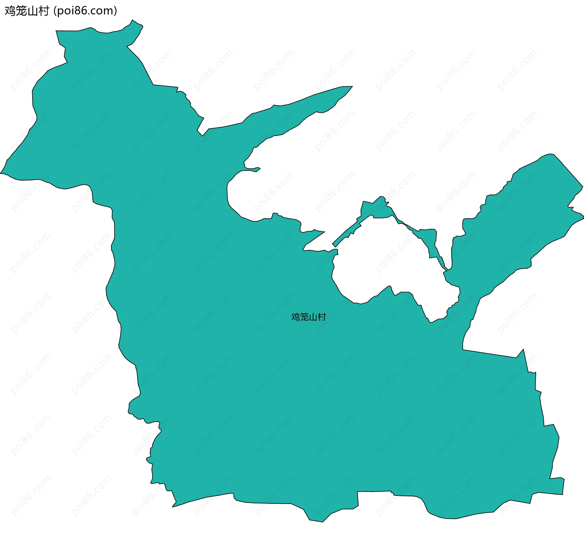 鸡笼山村边界地图