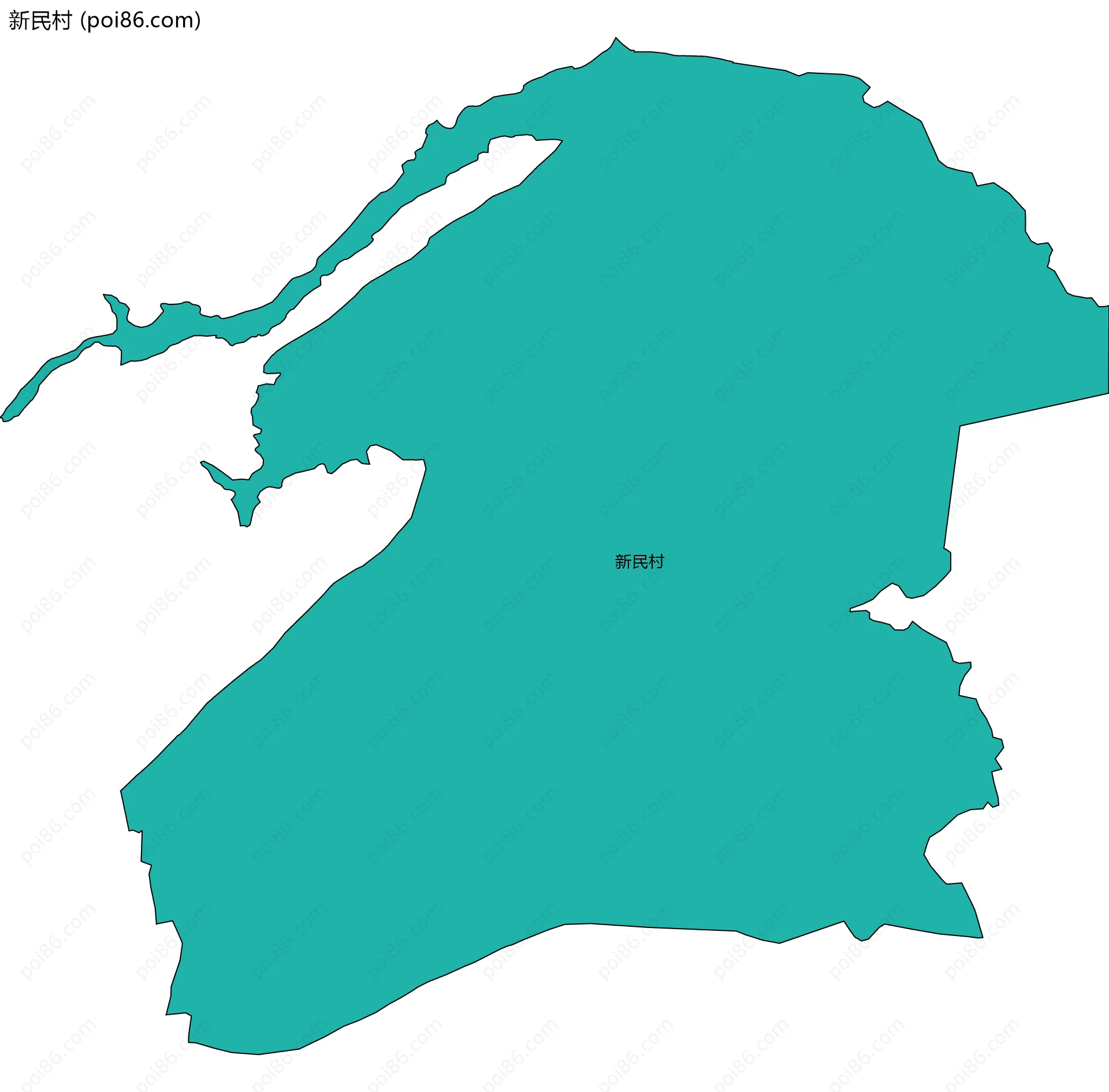 新民村边界地图