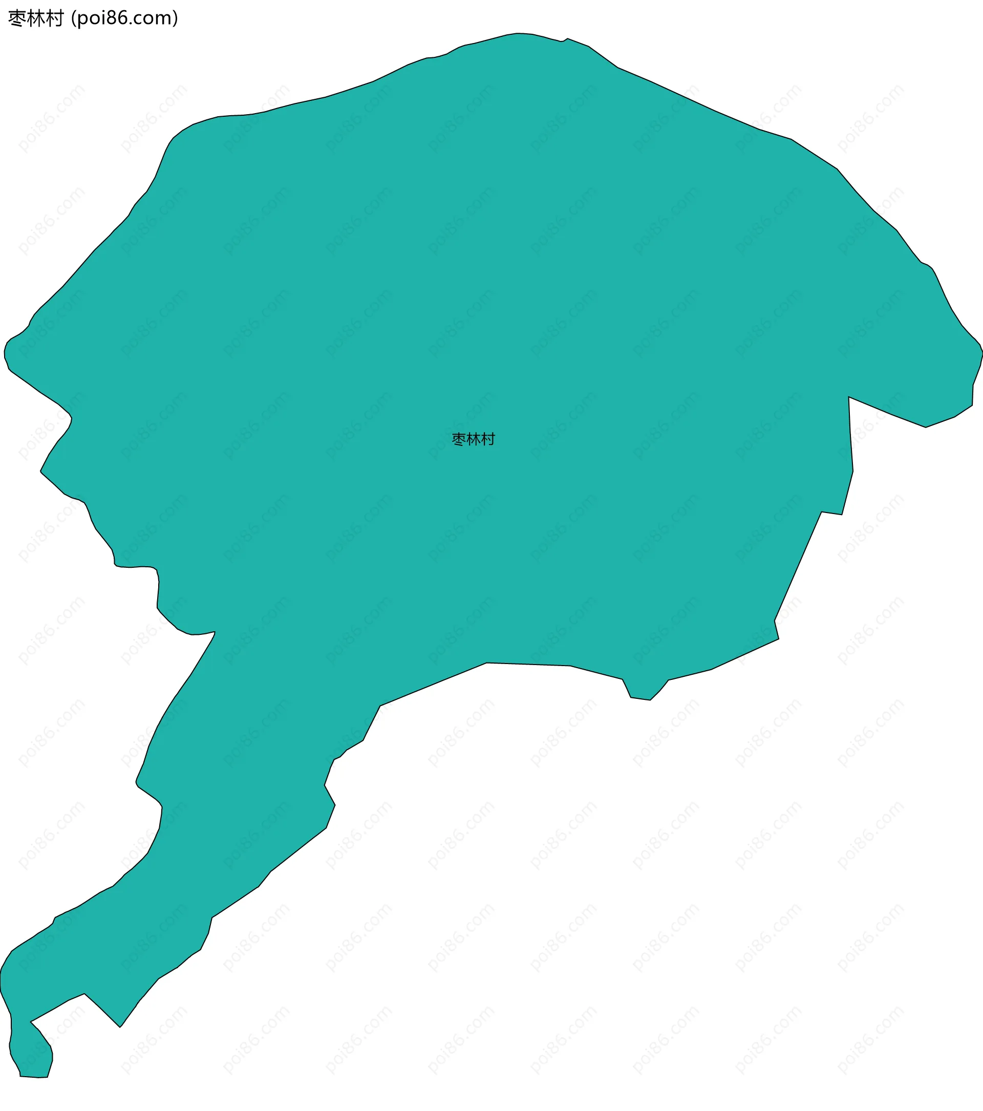 枣林村边界地图