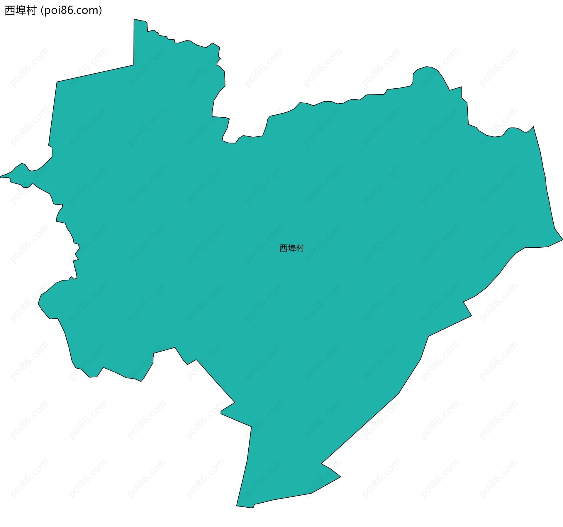 西埠村边界地图