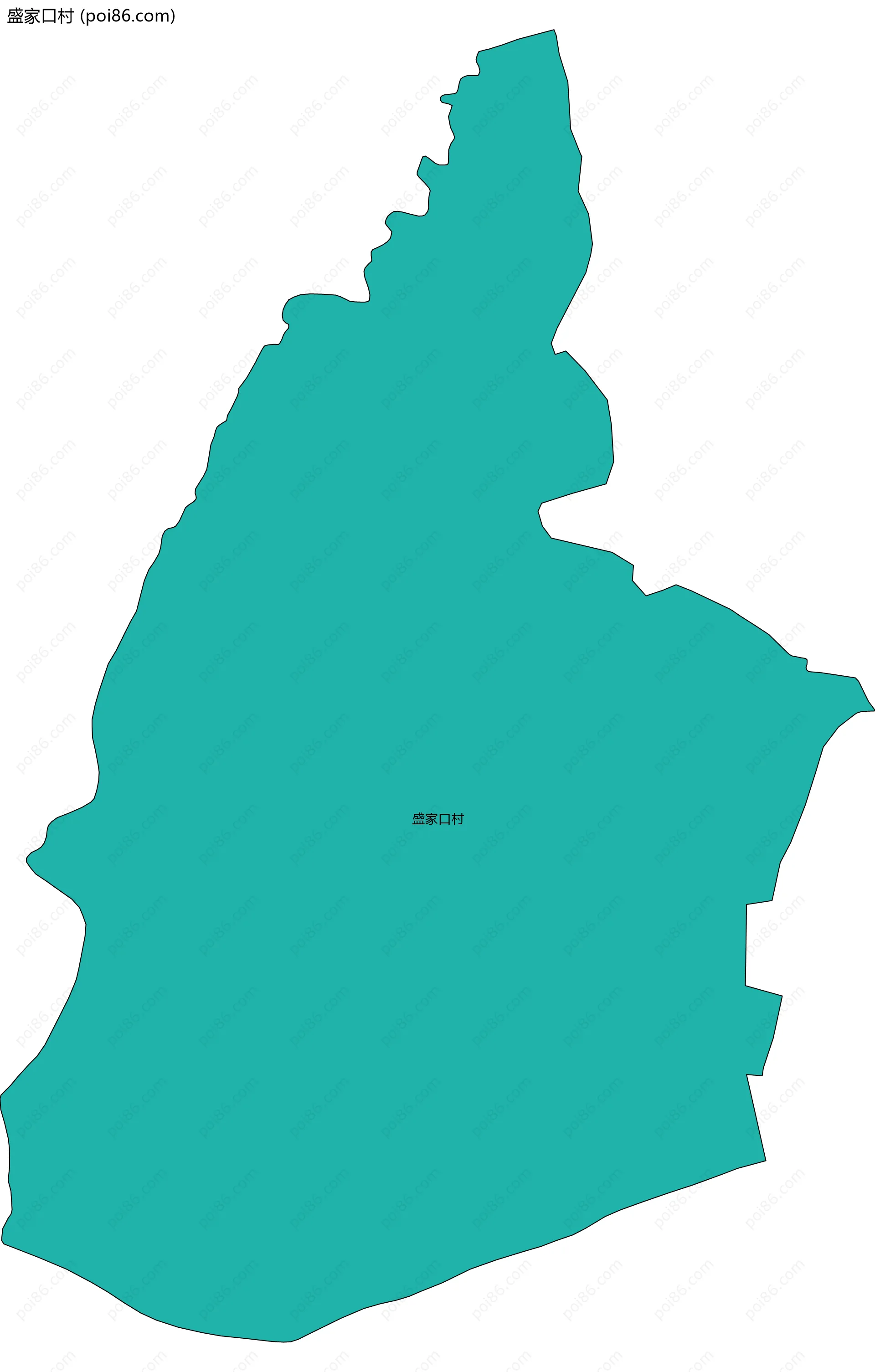 盛家口村边界地图