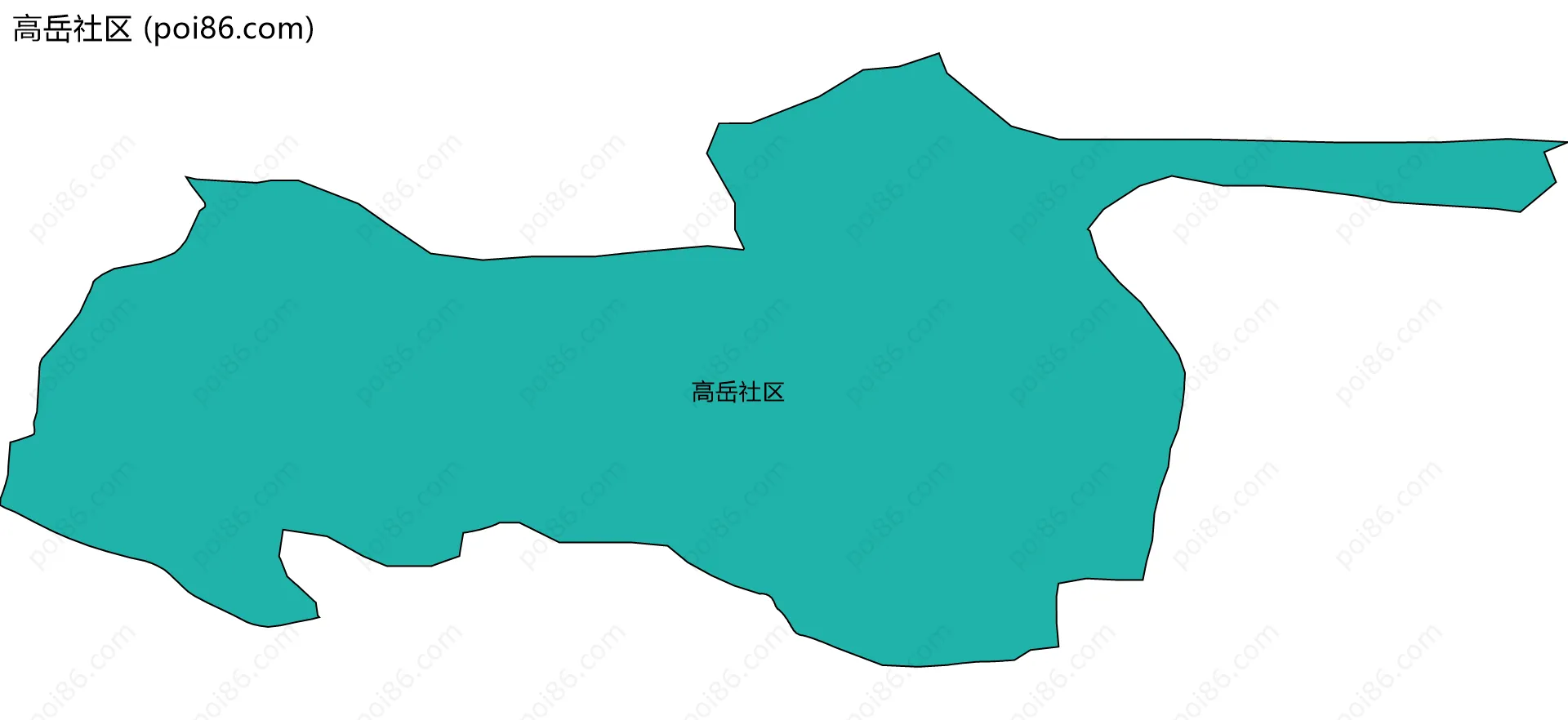 高岳社区边界地图