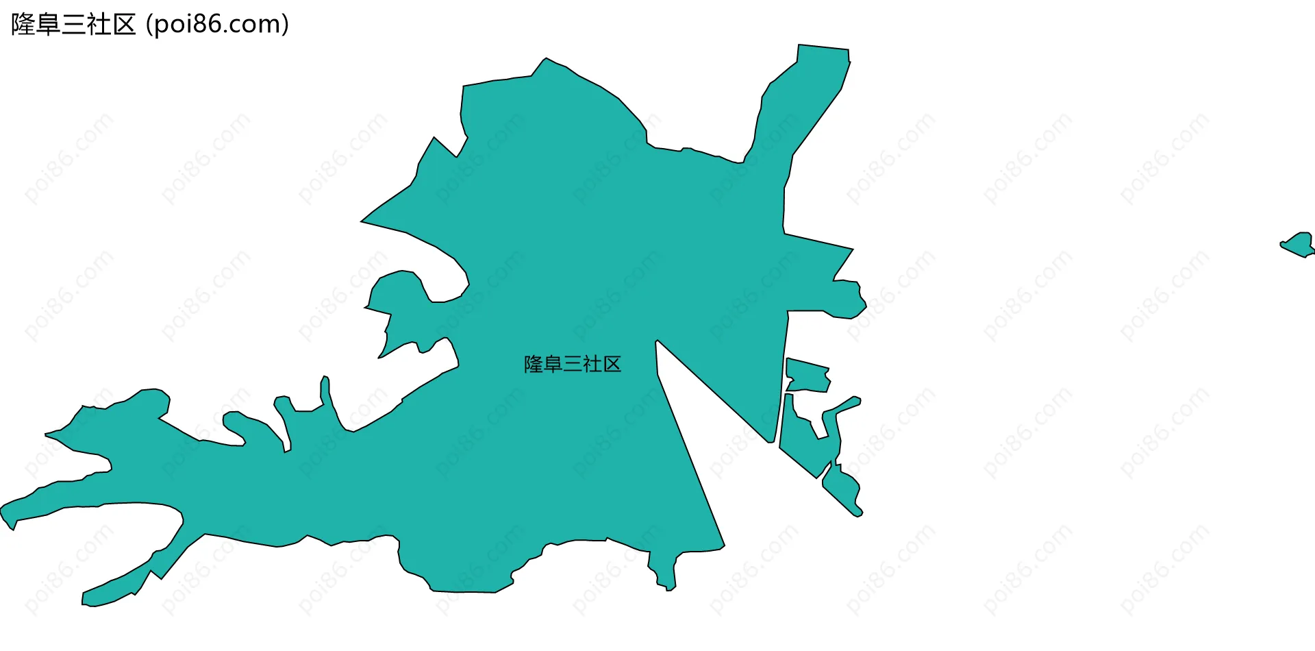 隆阜三社区边界地图