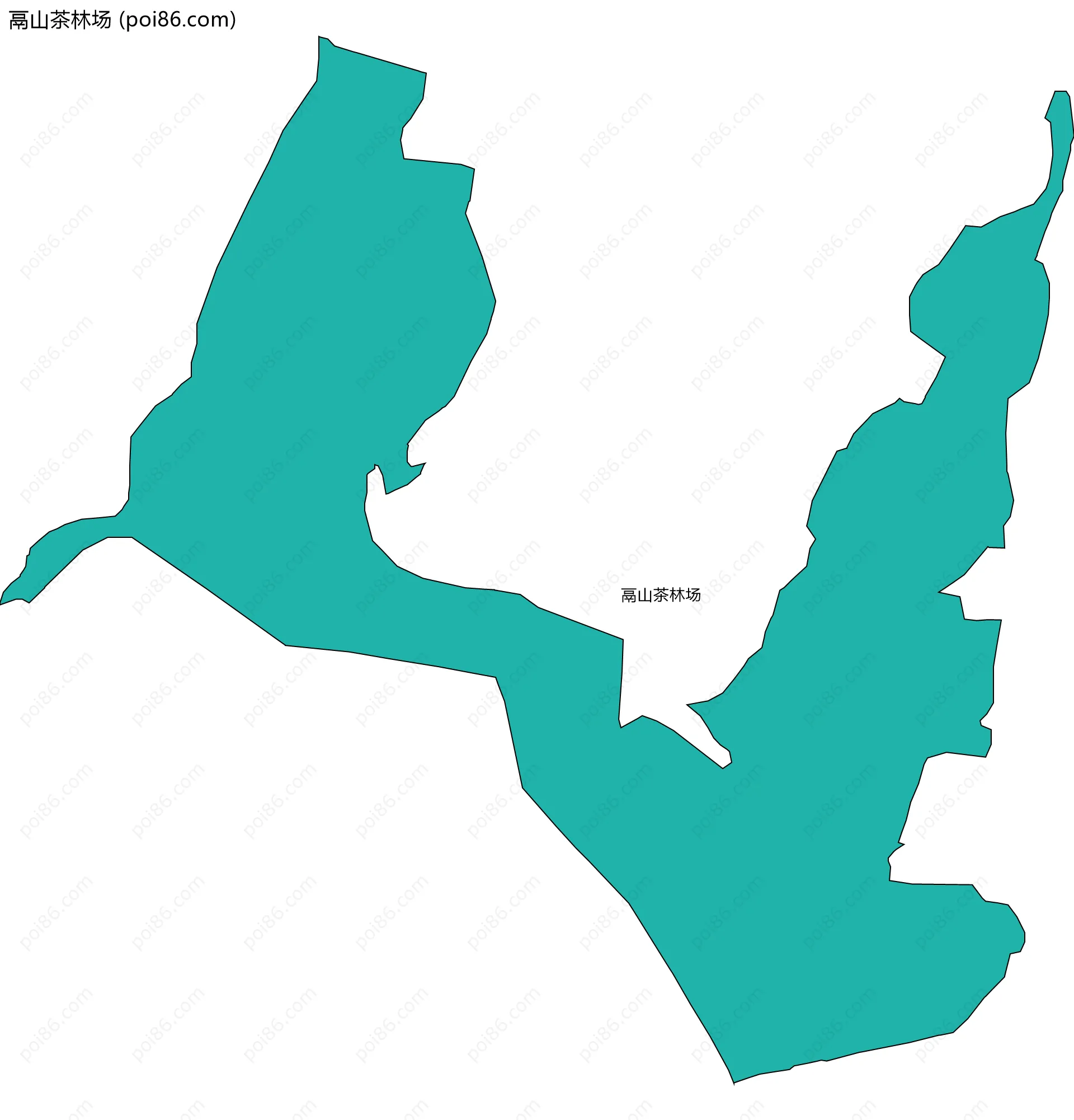 鬲山茶林场边界地图