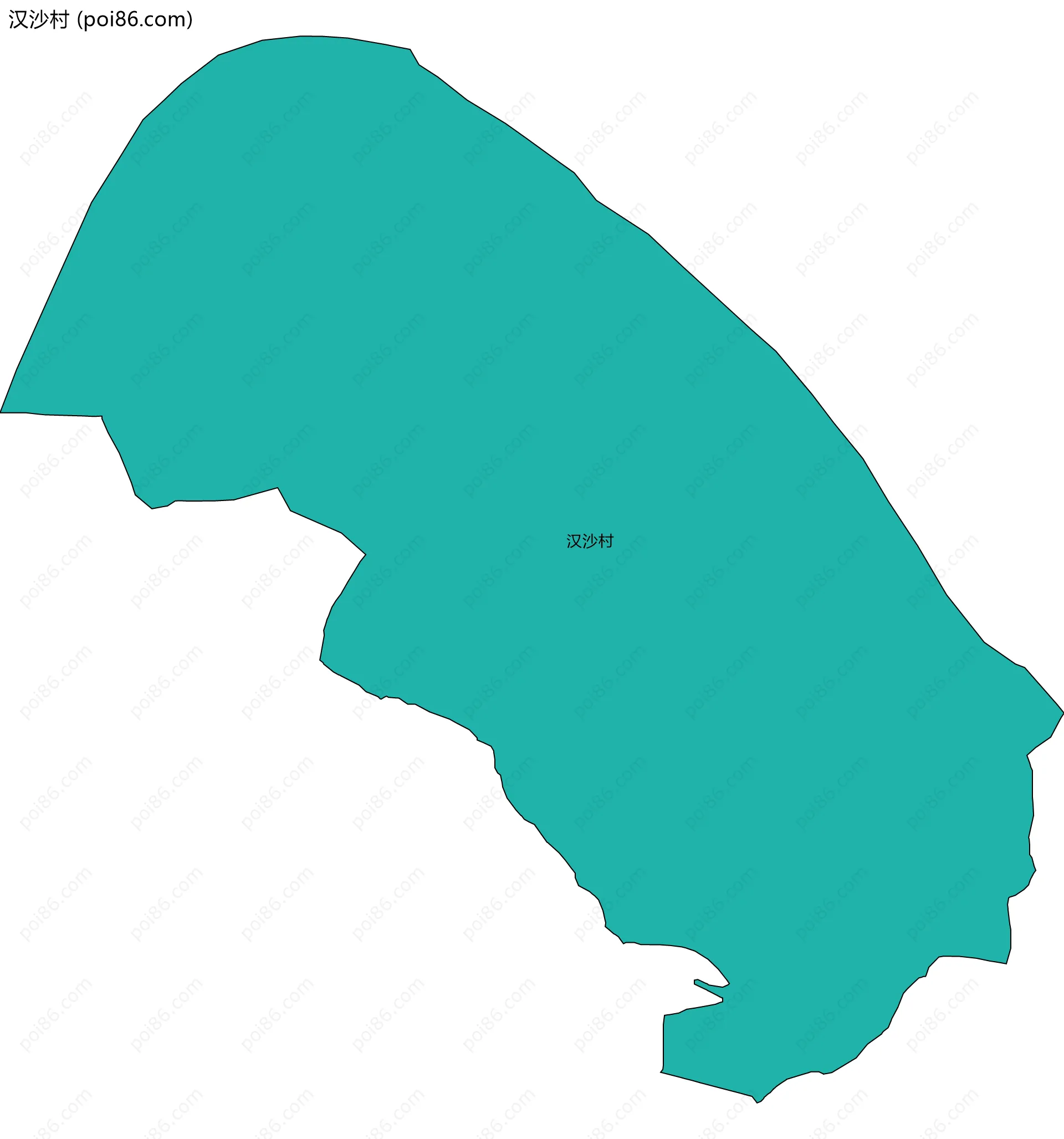 汉沙村边界地图