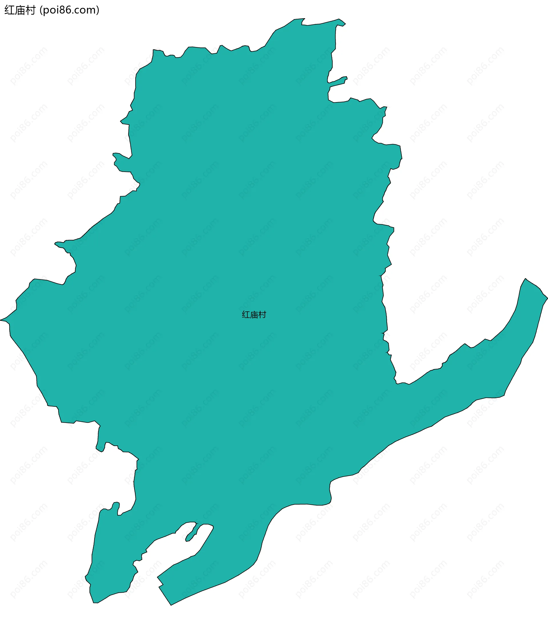 红庙村边界地图