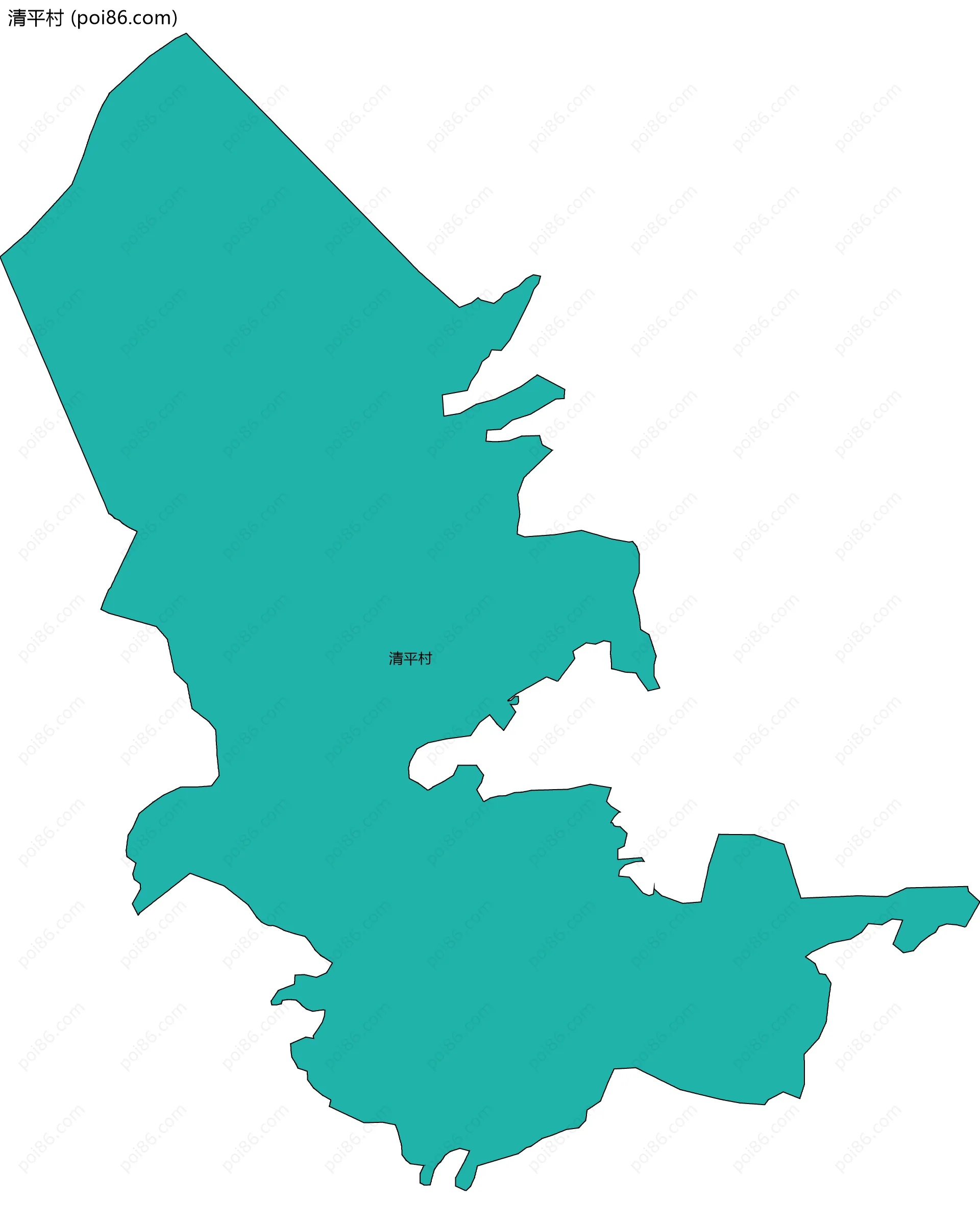 清平村边界地图