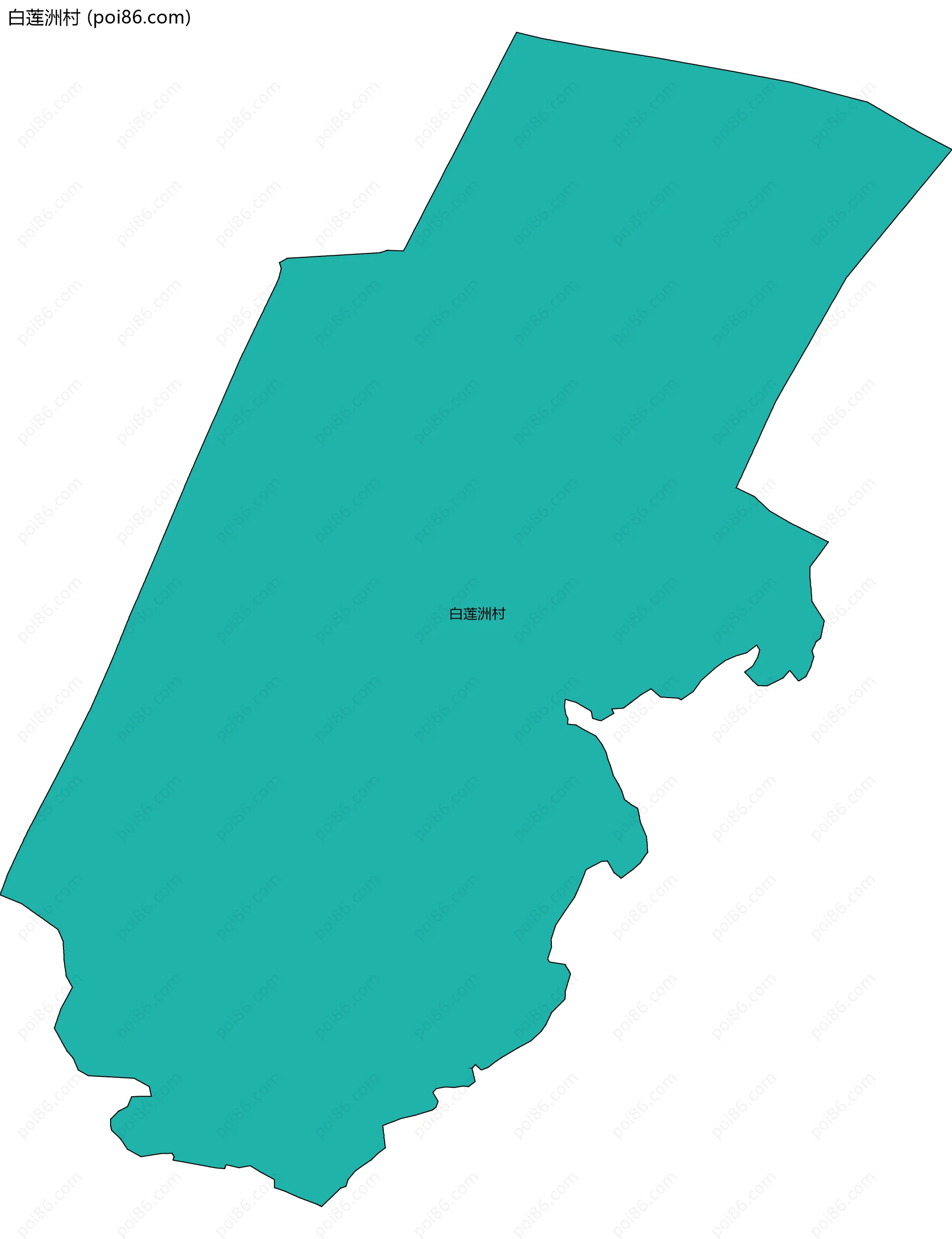 白莲洲村边界地图