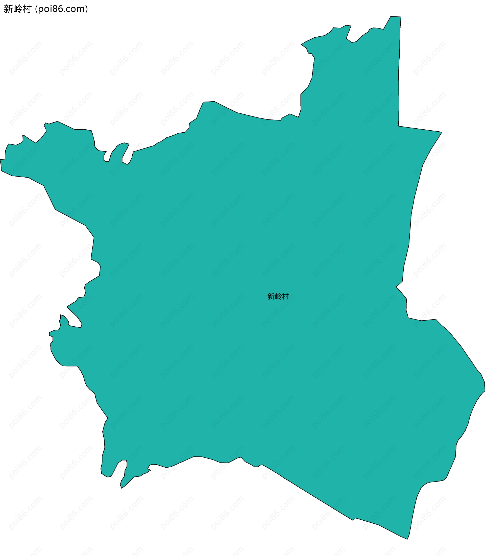 新岭村边界地图