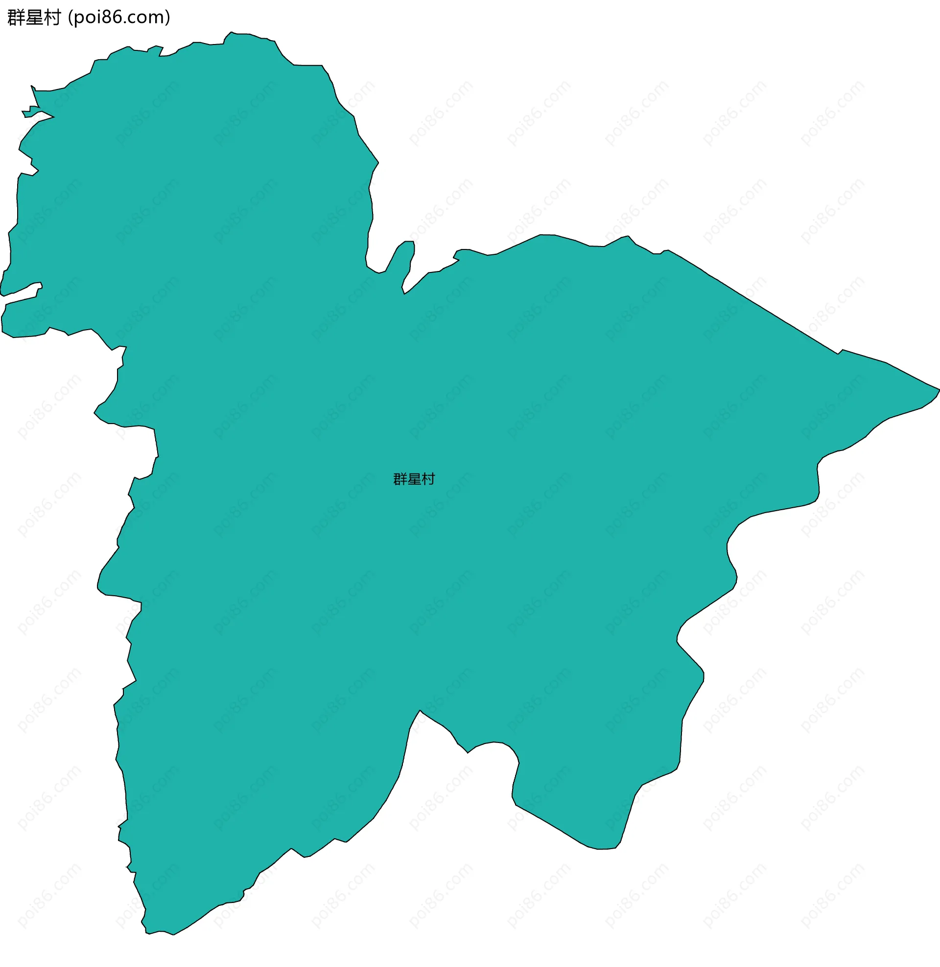 群星村边界地图