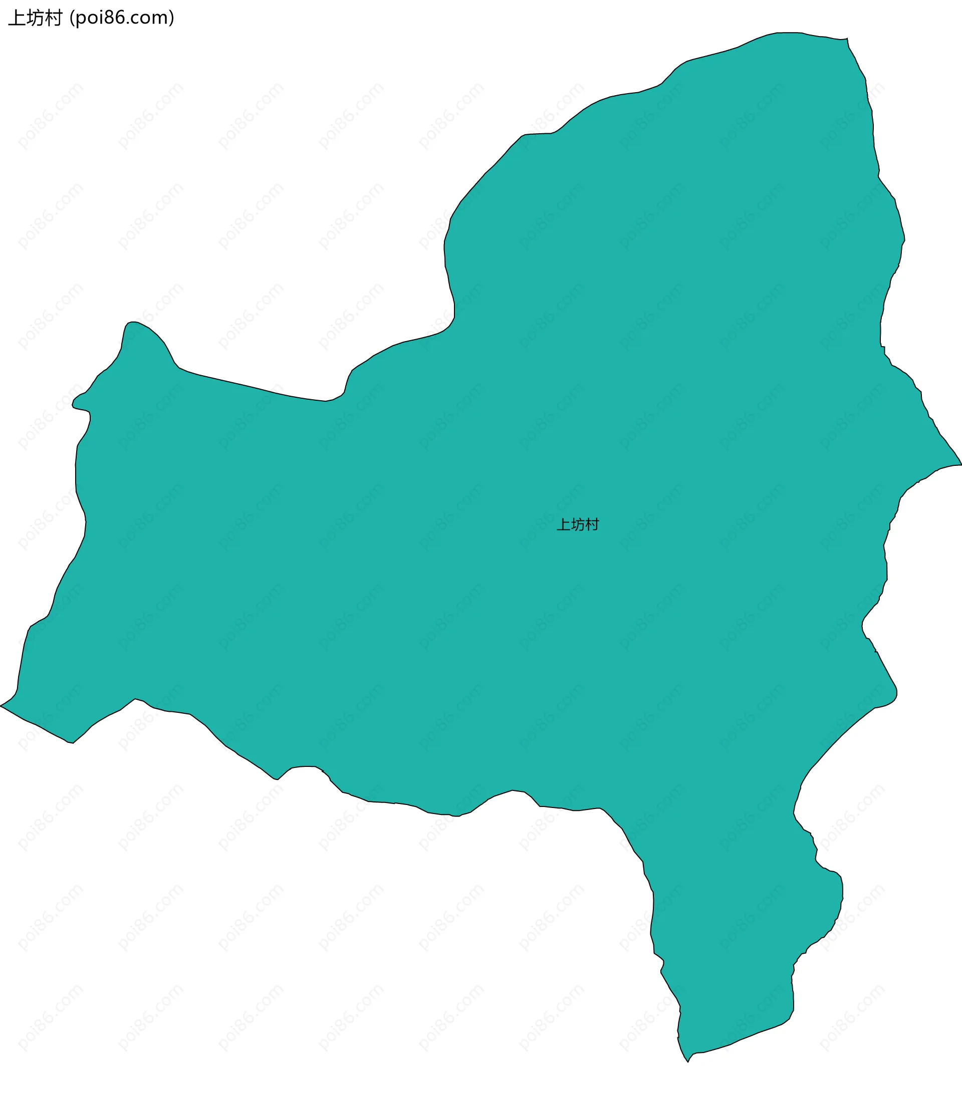 上坊村边界地图