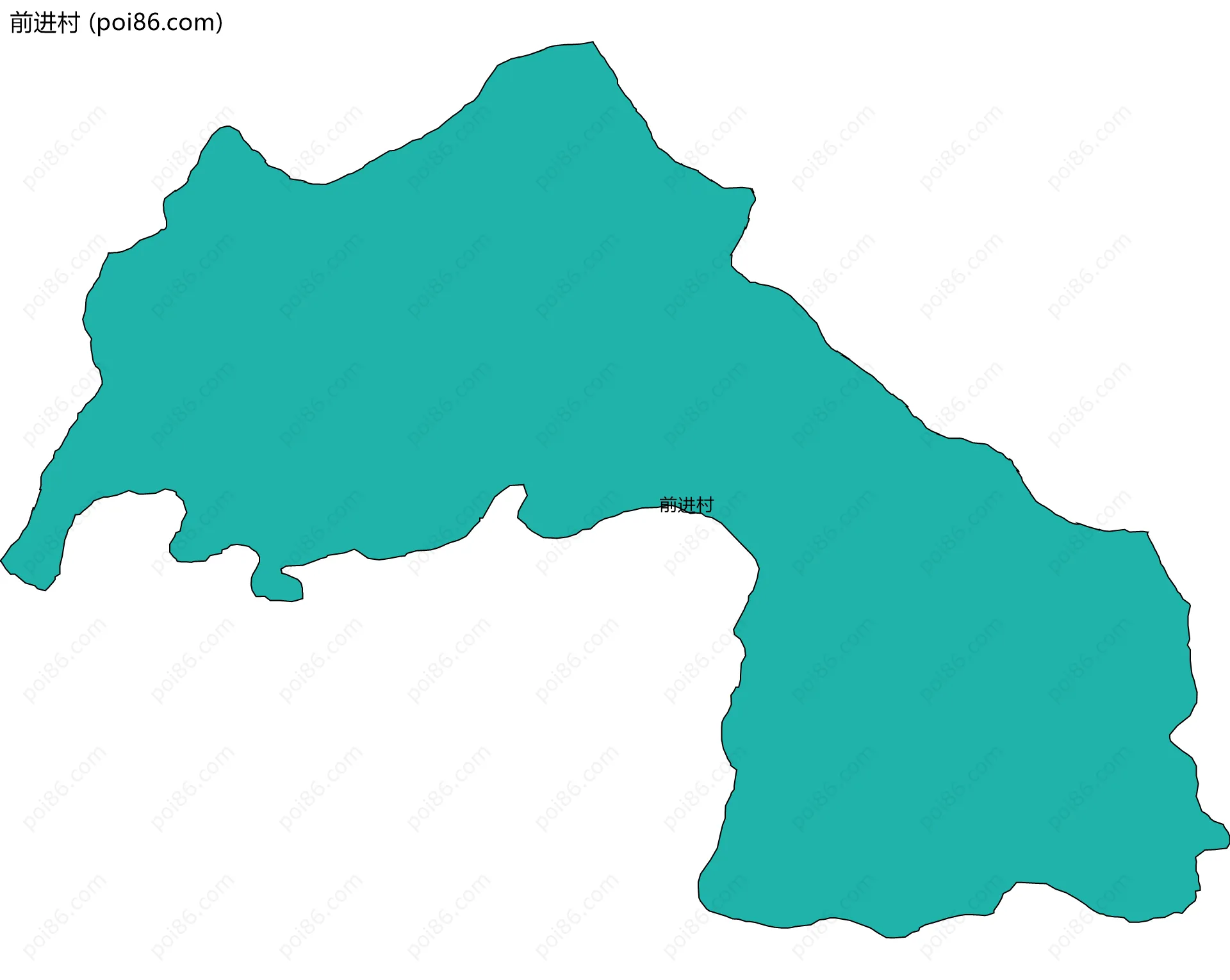 前进村边界地图