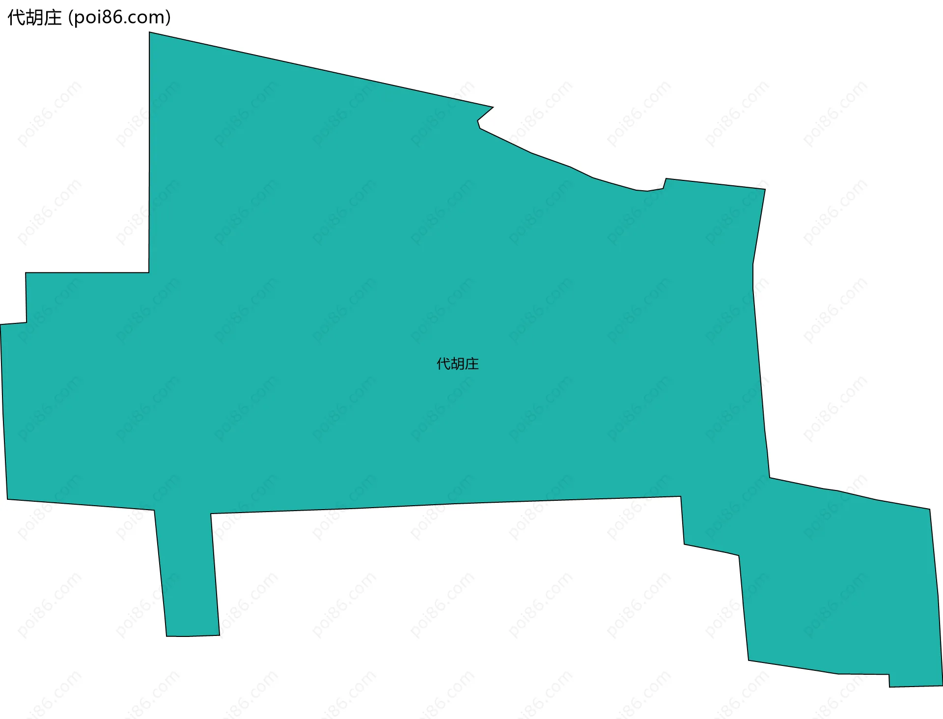 代胡庄边界地图
