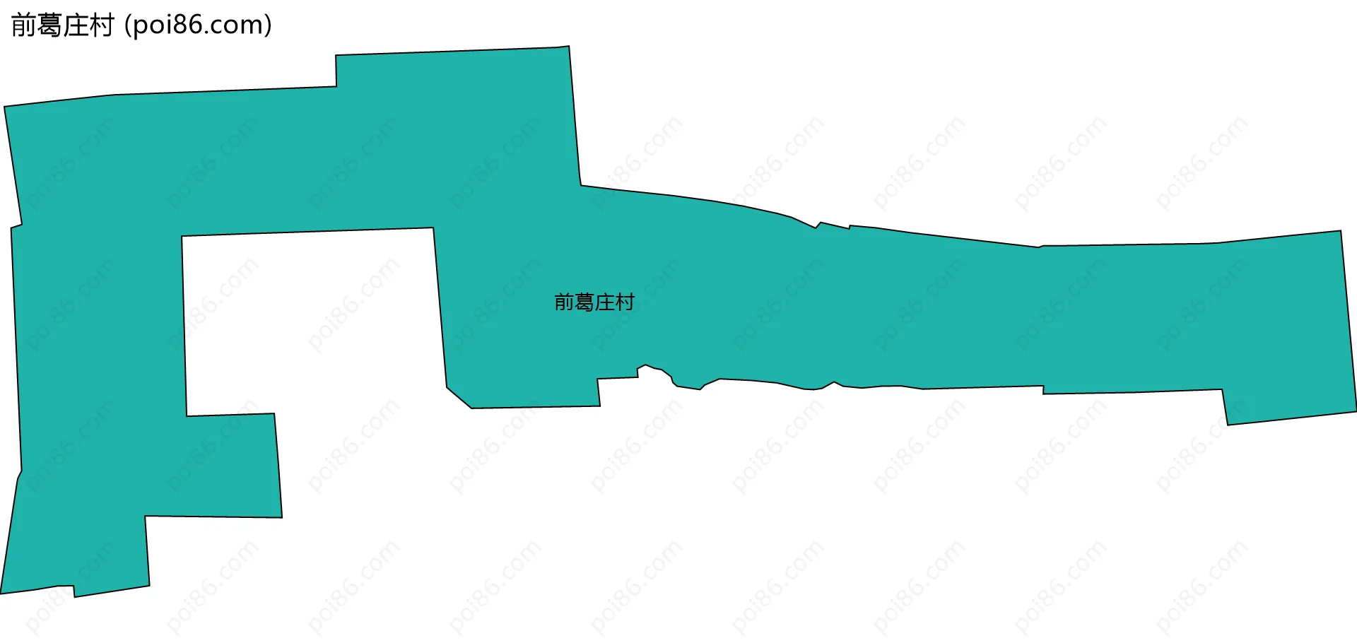 前葛庄村边界地图