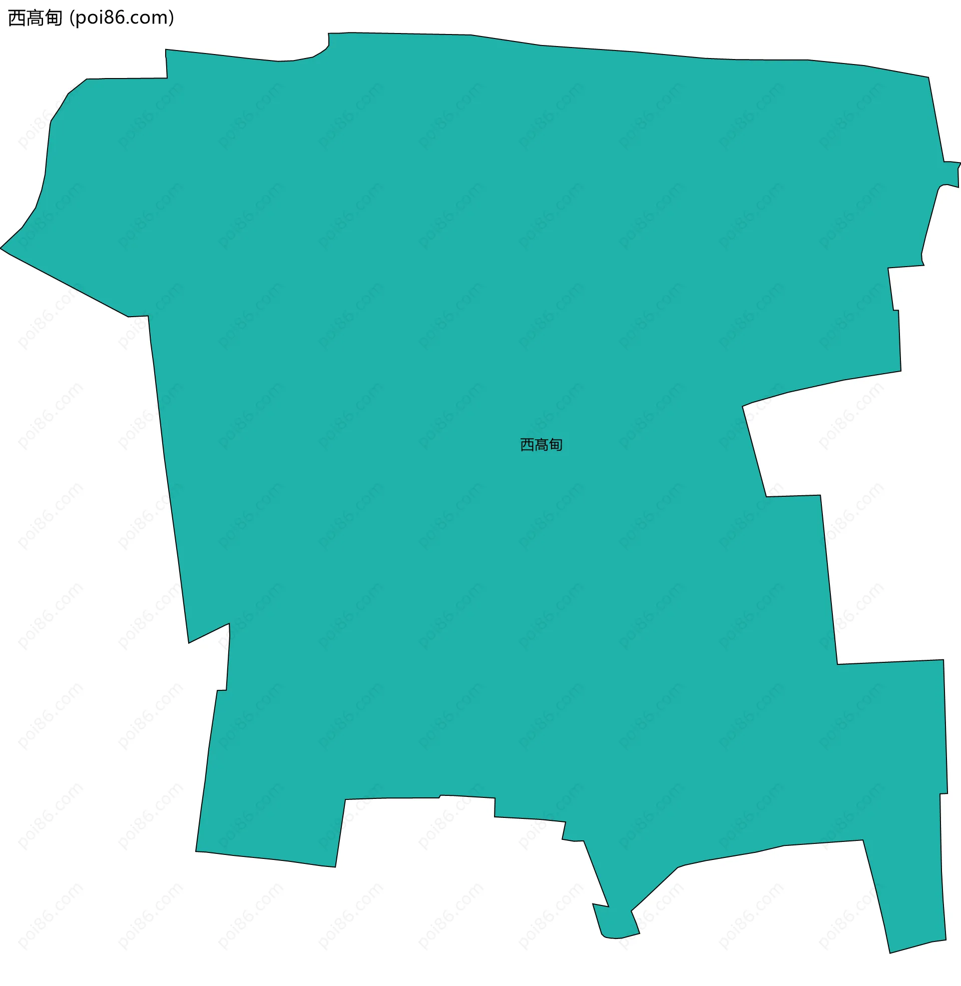 西髙甸边界地图