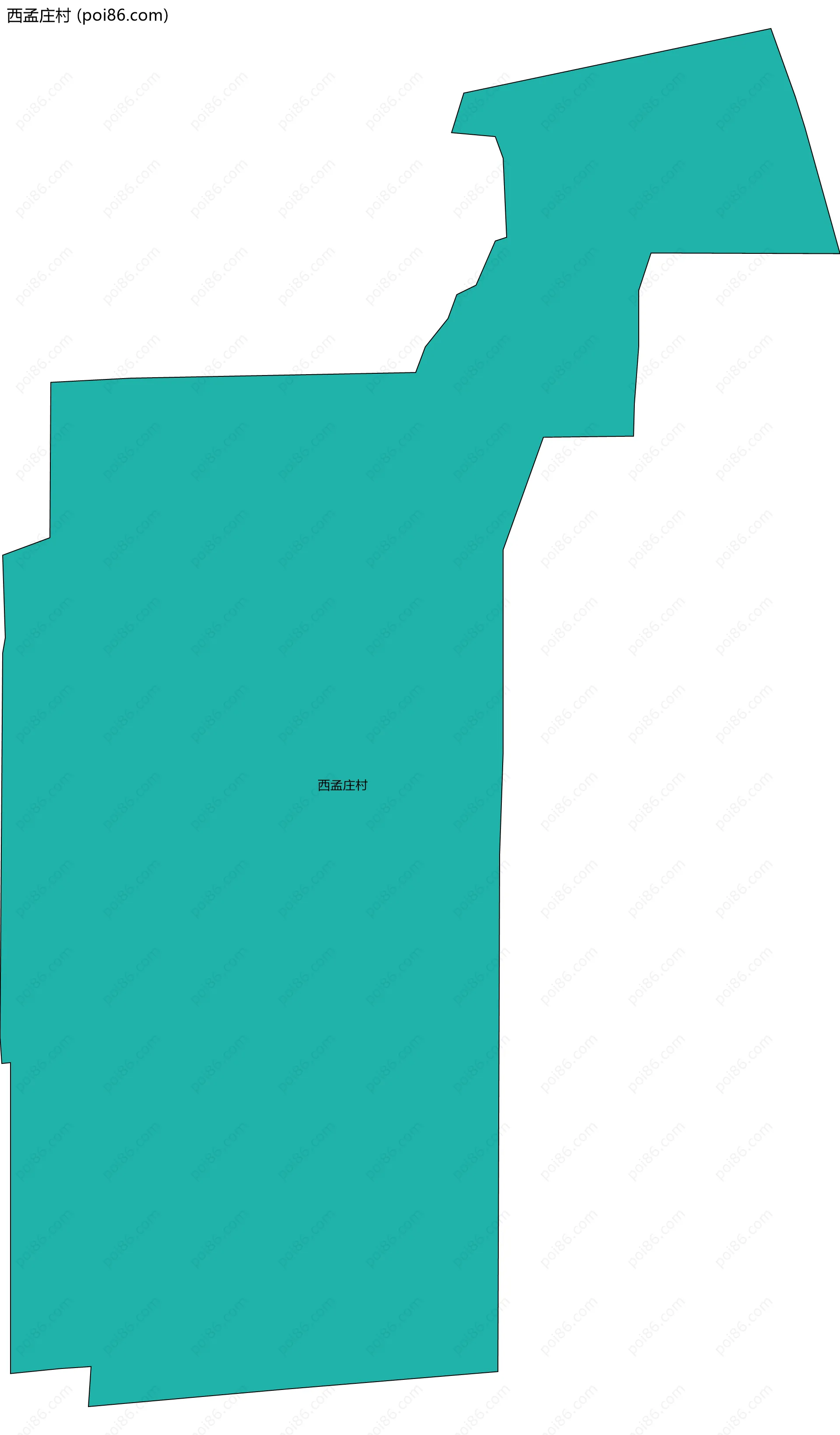 西孟庄村边界地图