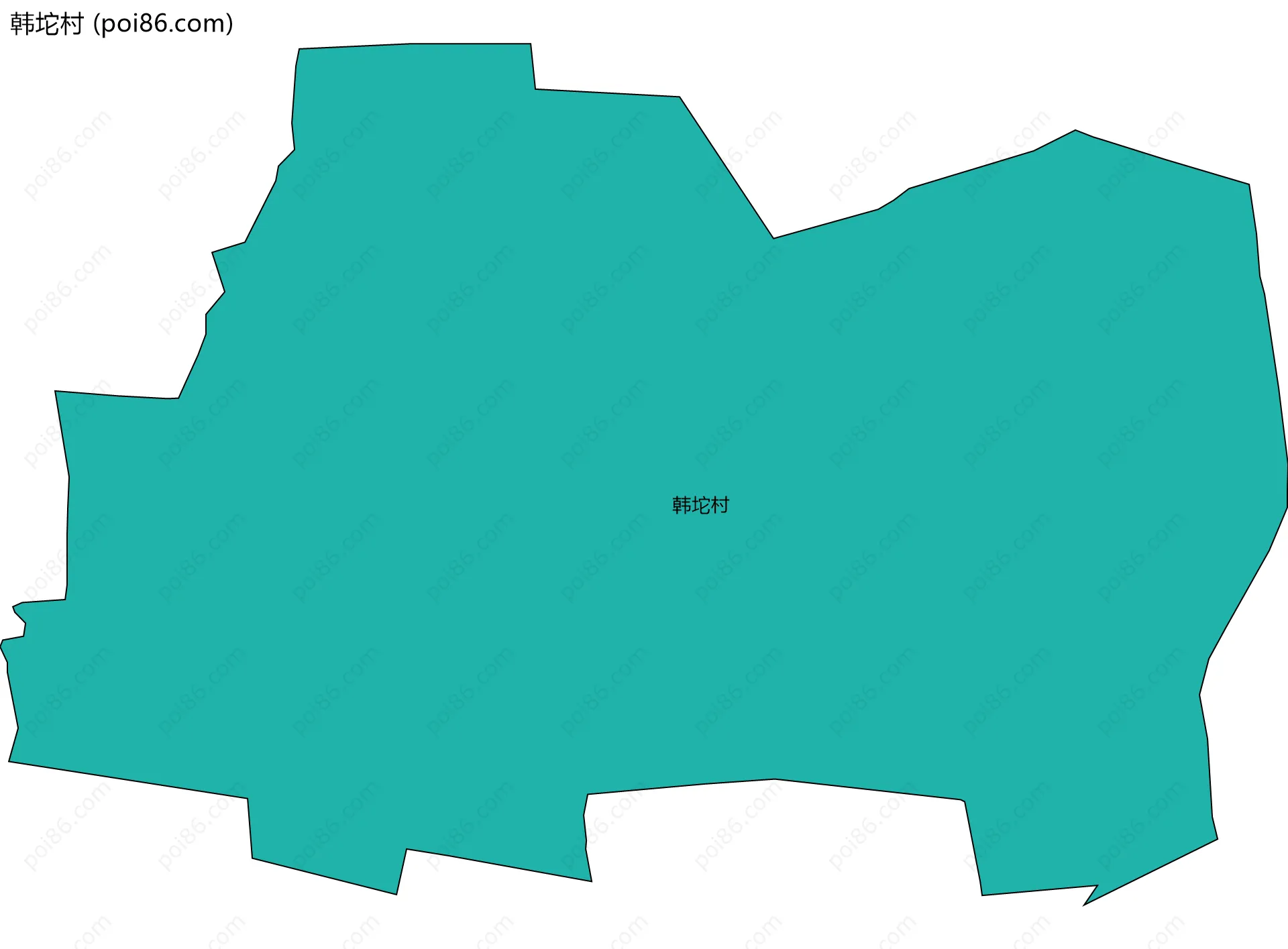 韩坨村边界地图