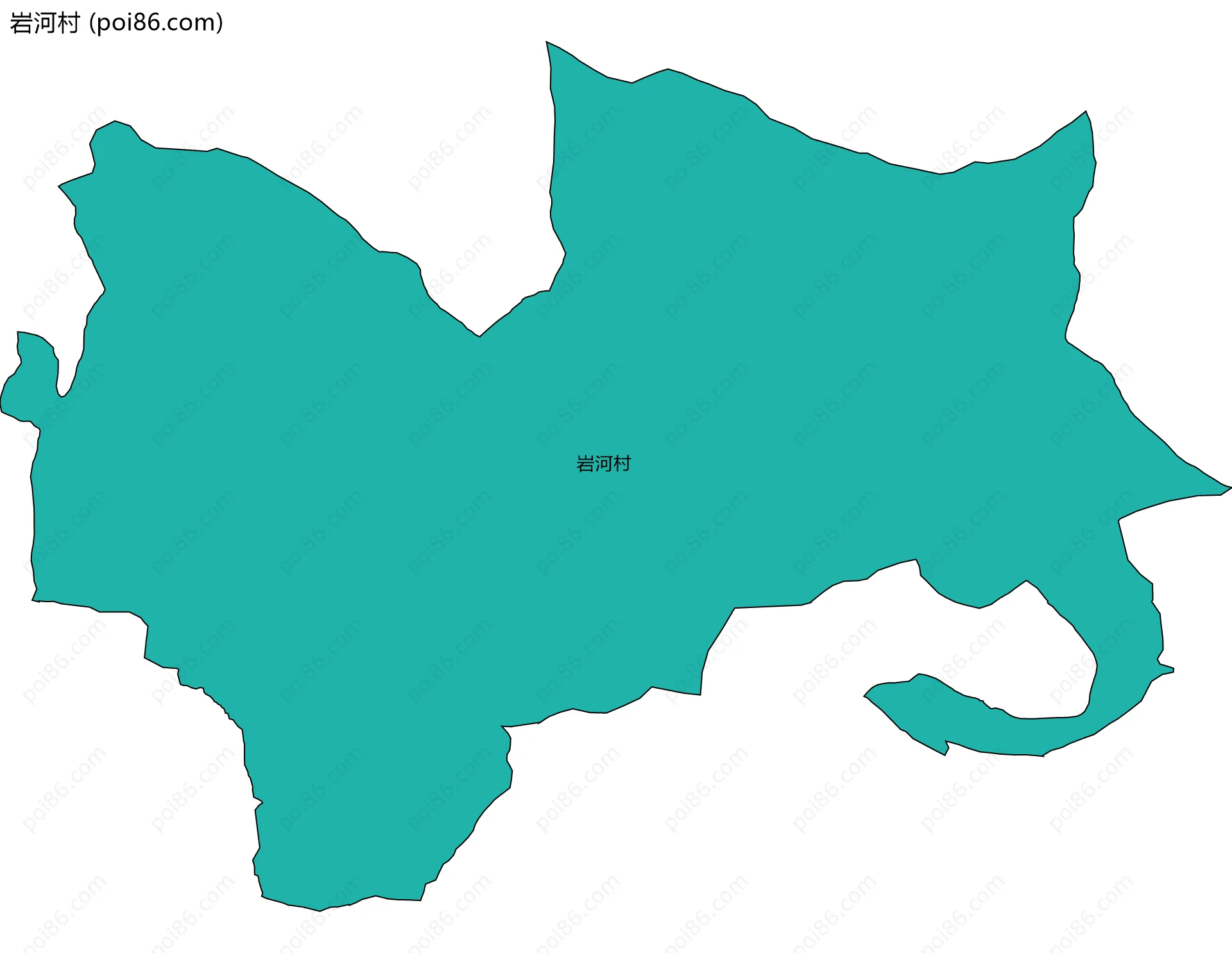 岩河村边界地图