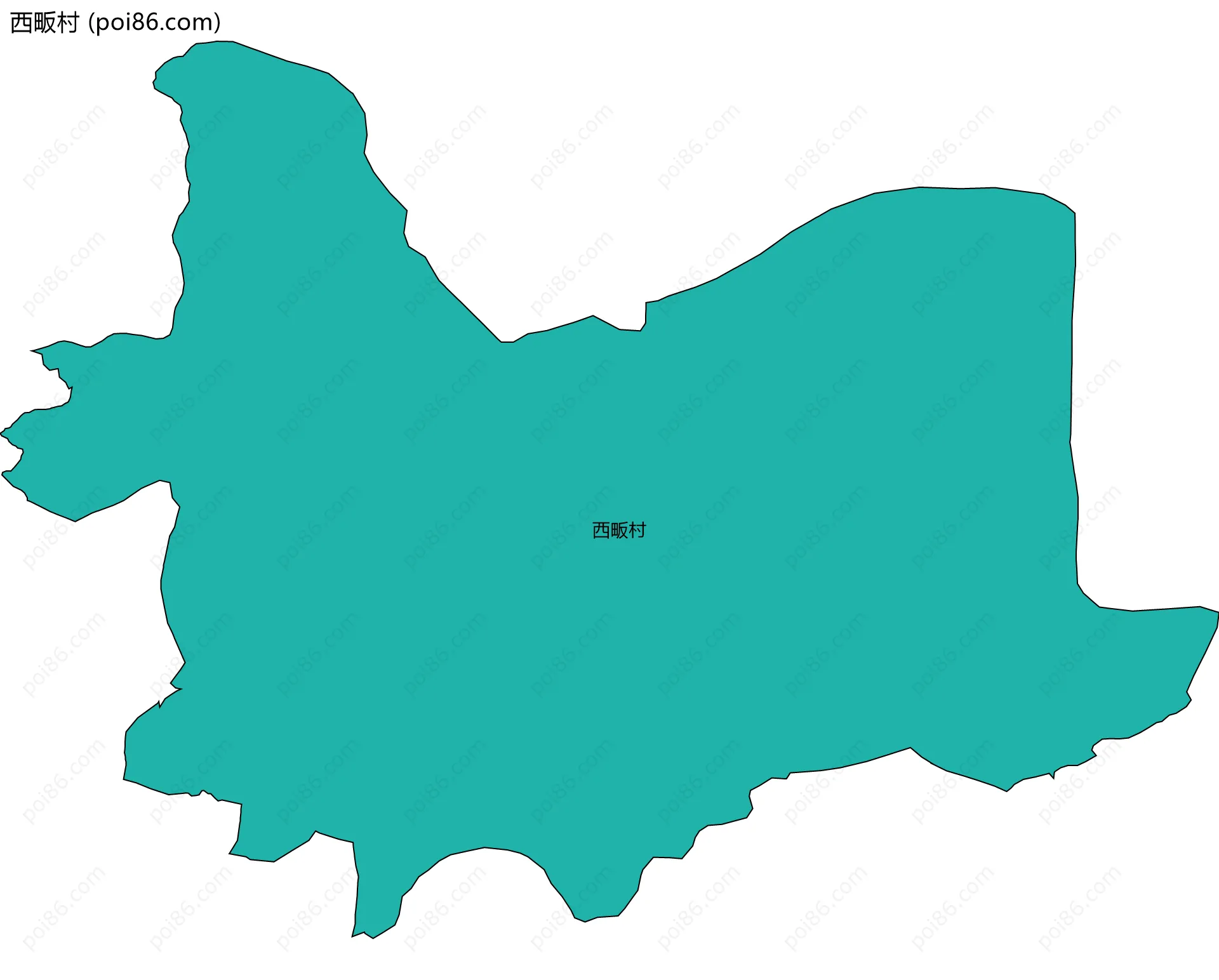 西畈村边界地图