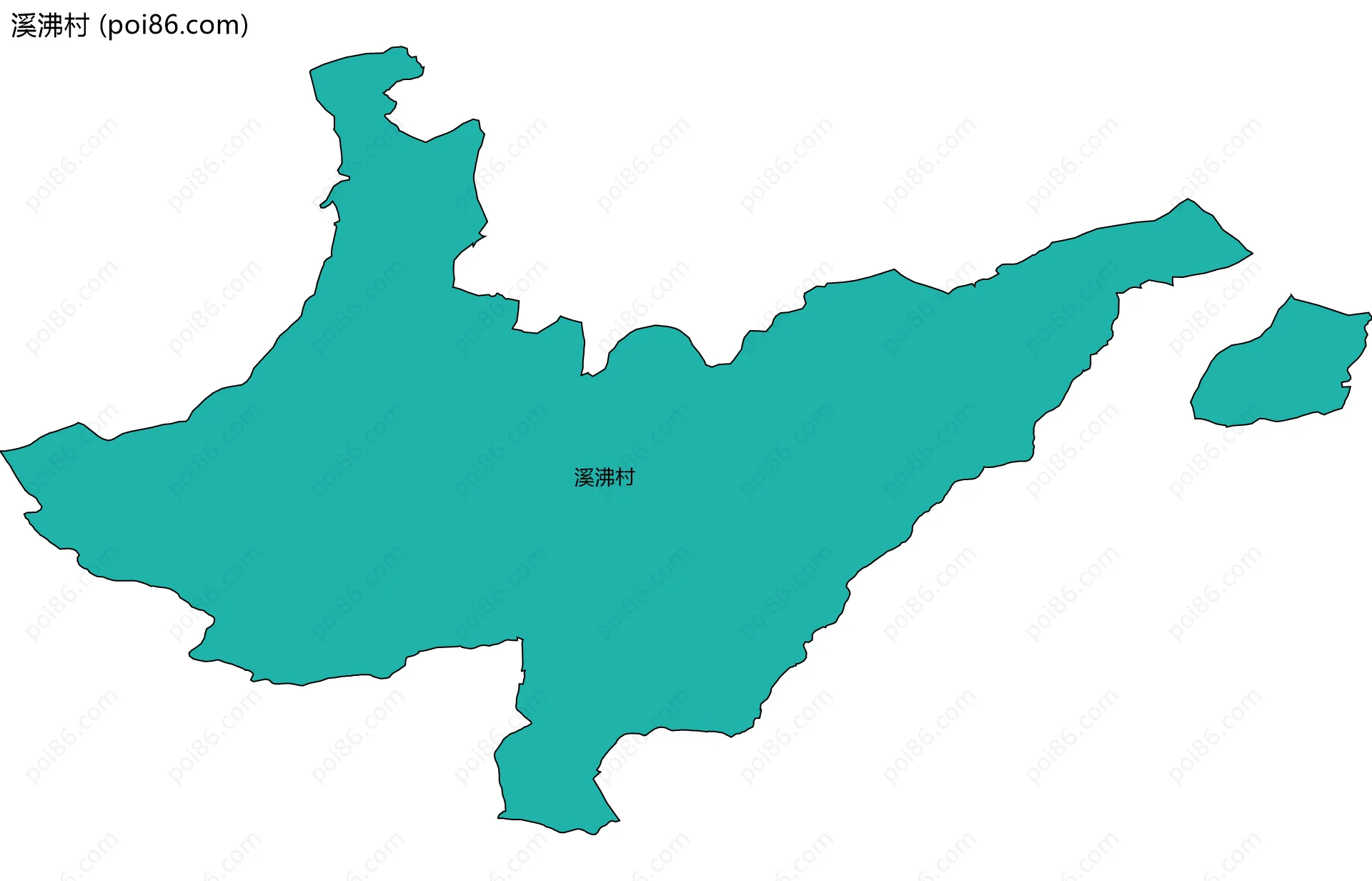 溪沸村边界地图