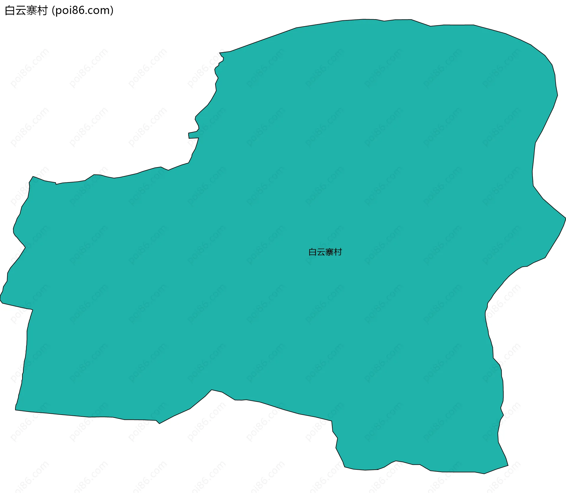 白云寨村边界地图