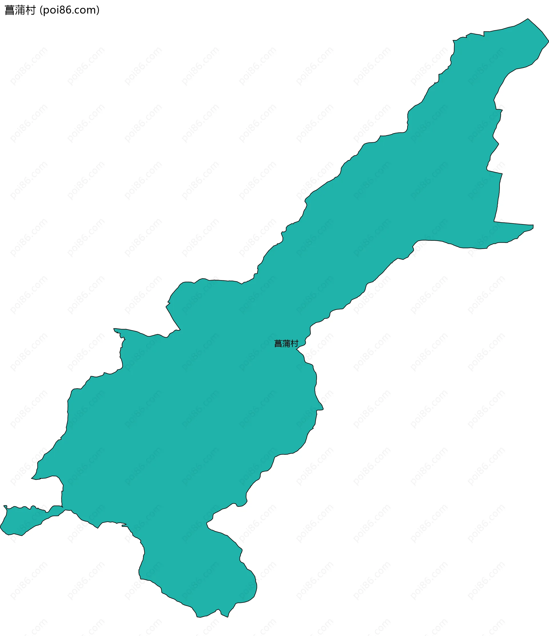 菖蒲村边界地图