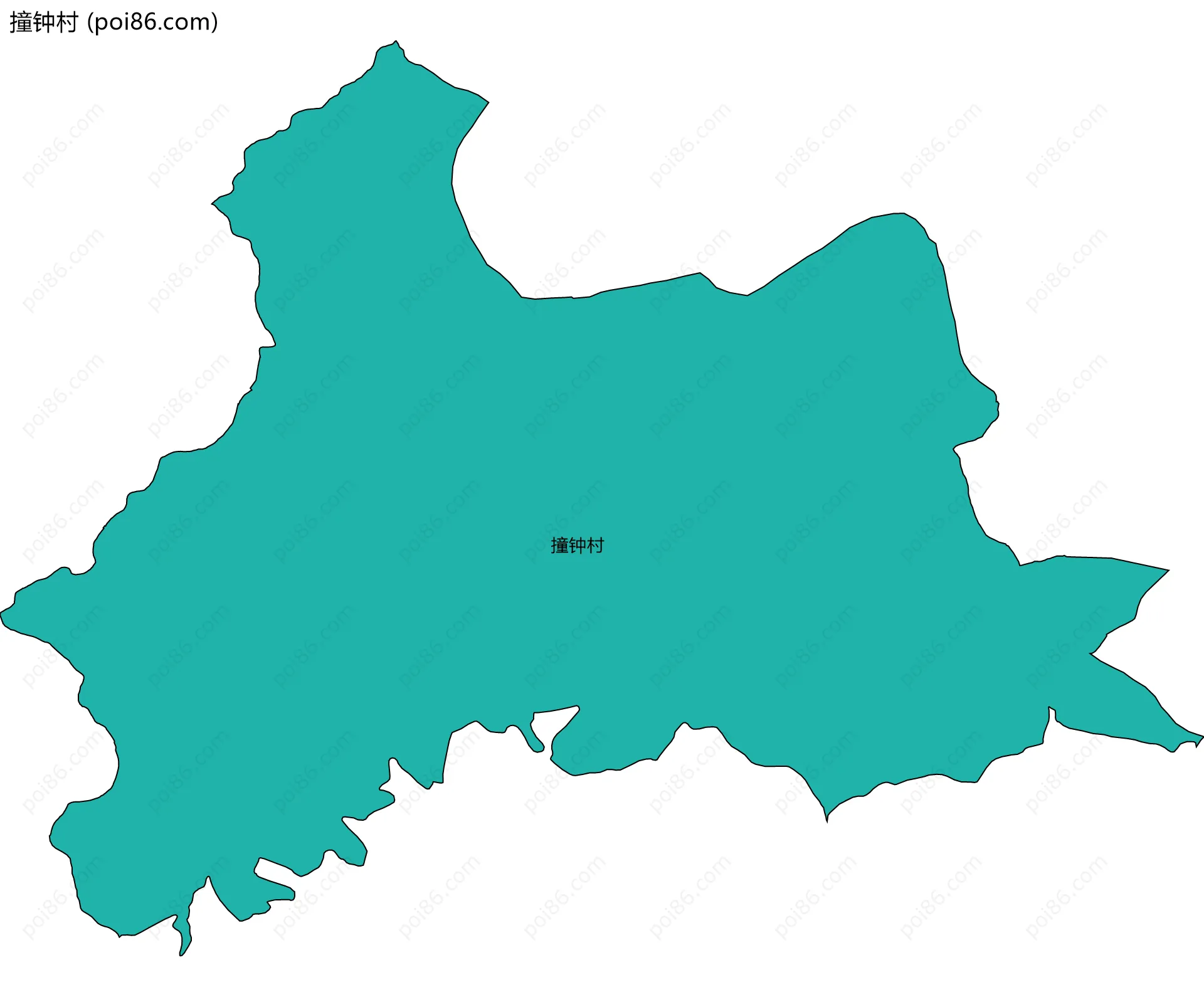 撞钟村边界地图